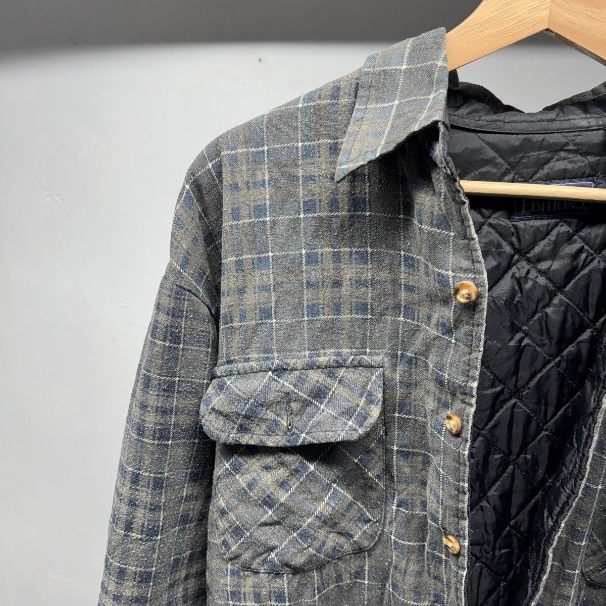 Vintage Thrashed Faded Distressed Plaid Flannel Shirt Jacket Grunge Size US M / EU 48-50 / 2 - 4 Thumbnail
