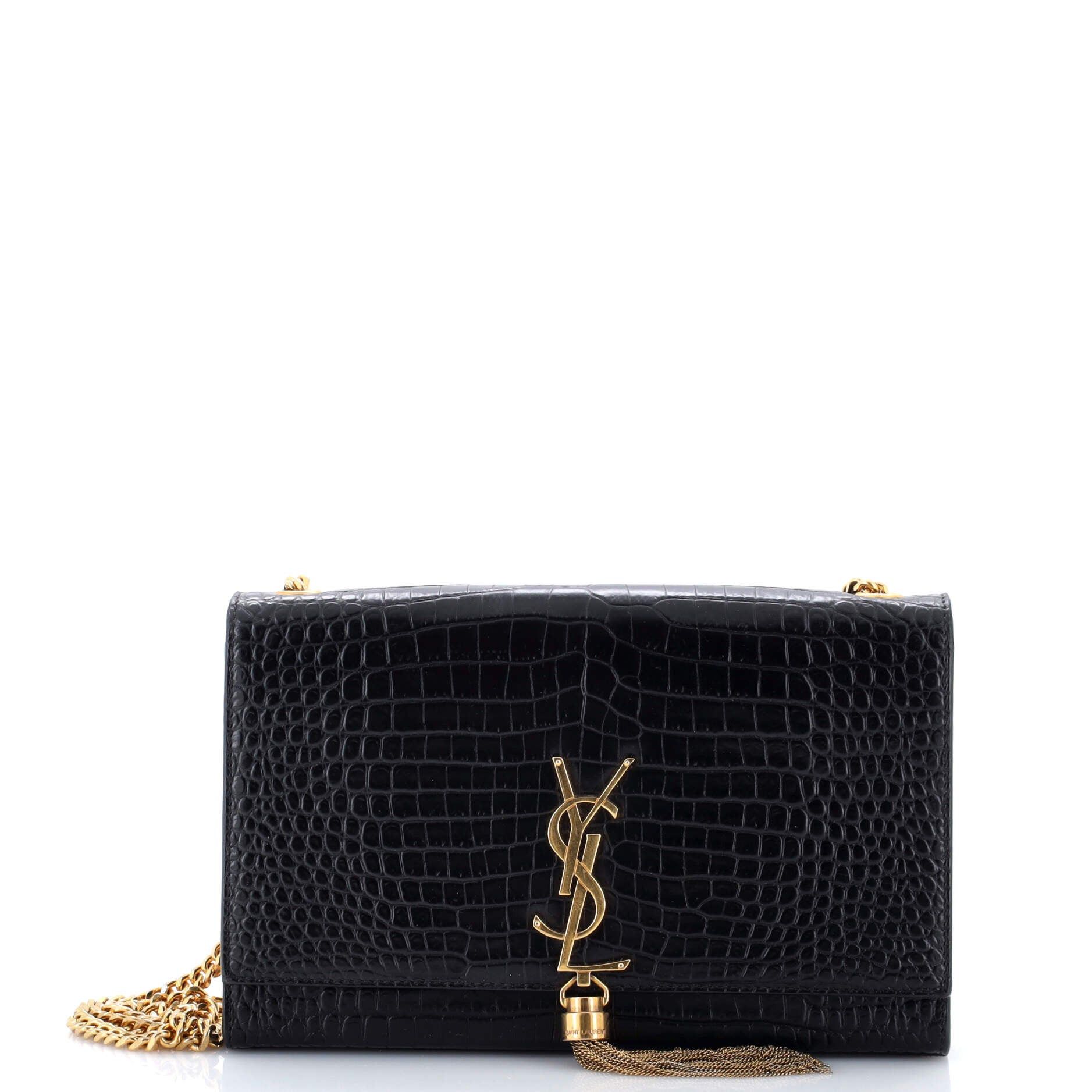 Saint Laurent Paris Classic Monogram Tassel Crossbody Bag Size ONE SIZE - 1 Thumbnail