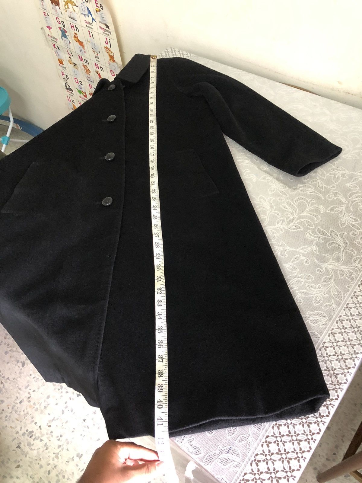 Balmain Authentic🔥 Balmain Cashmere Wool Long Coat Black Size L / US 10 / IT 46 - 24 Thumbnail