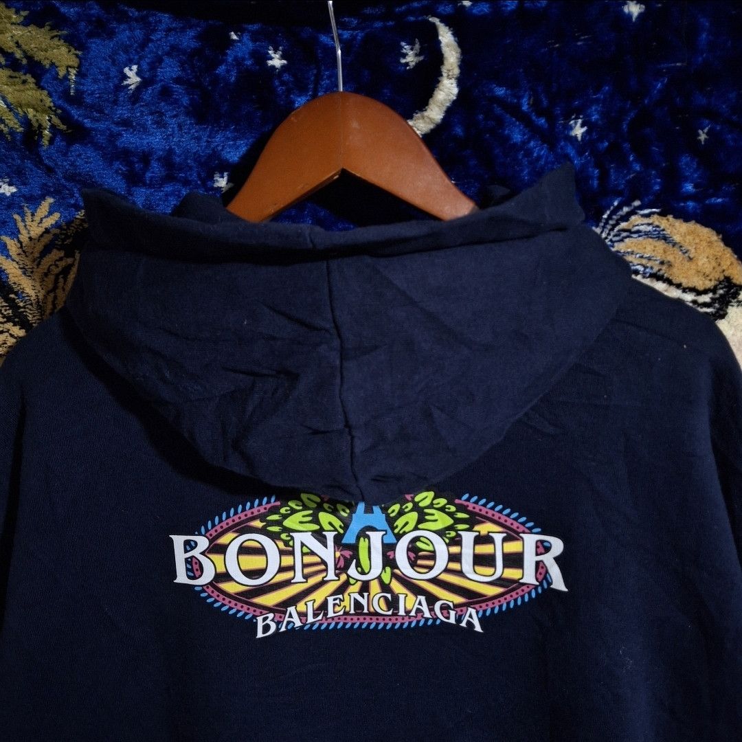 Balenciaga BALENCIAGA BON JOUR HOODIE 🚫SOLD🚫 Size US XL / EU 56 / 4 - 4 Thumbnail