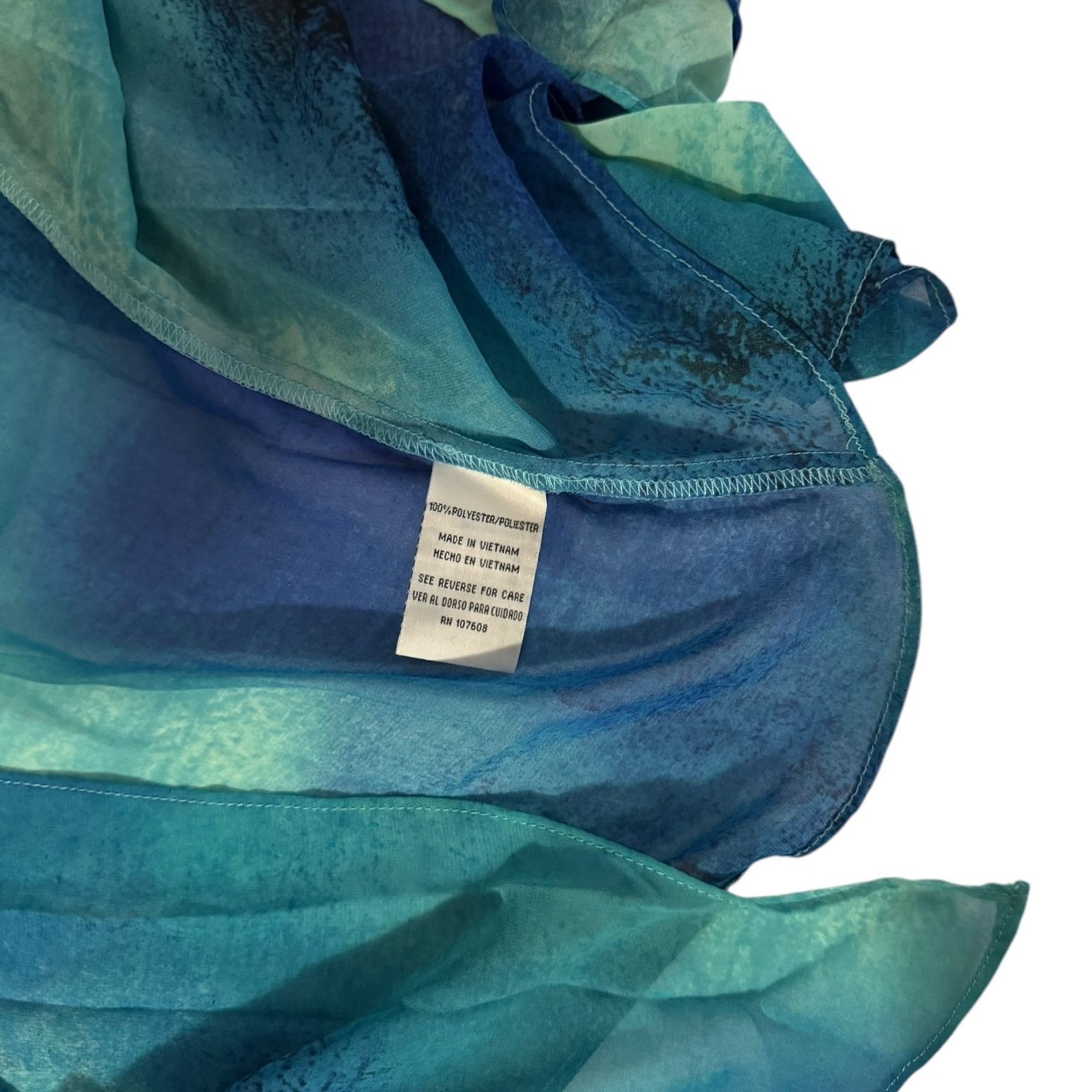 Other R&K Originals Woman Sheer Shade of Blue Open Front Top – 14W Size XL / US 12-14 / IT 48-50 - 3 Thumbnail