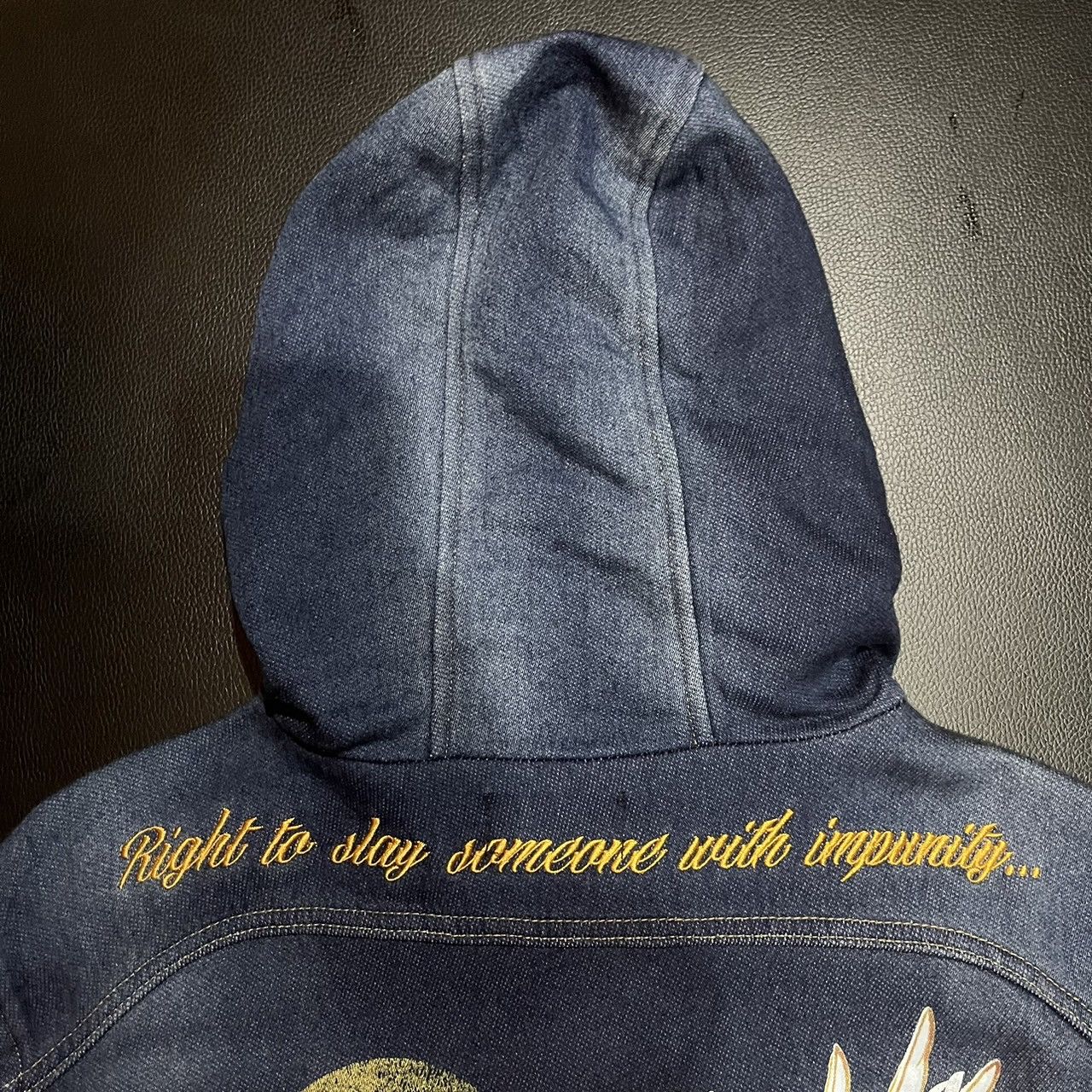 Japanese Brand Divine Retribution Angel Samurai Zip Up Hoodie Indigo Blue Size US L / EU 52-54 / 3 - 5 Thumbnail