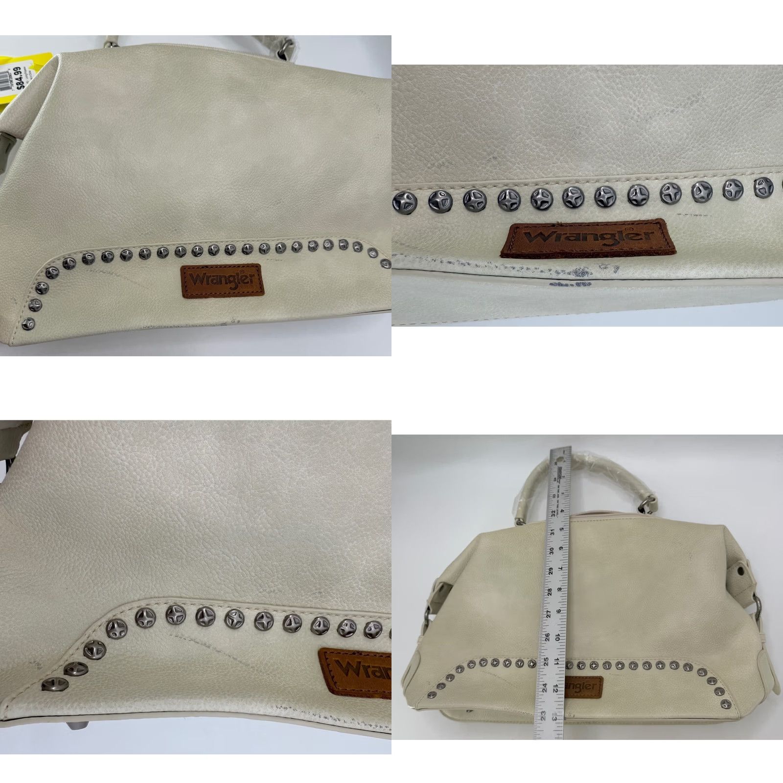 Wrangler VINTAGE Wrangler Satchel Bag Western Style Purse Studded Accents Western? Size ONE SIZE - 8 Thumbnail