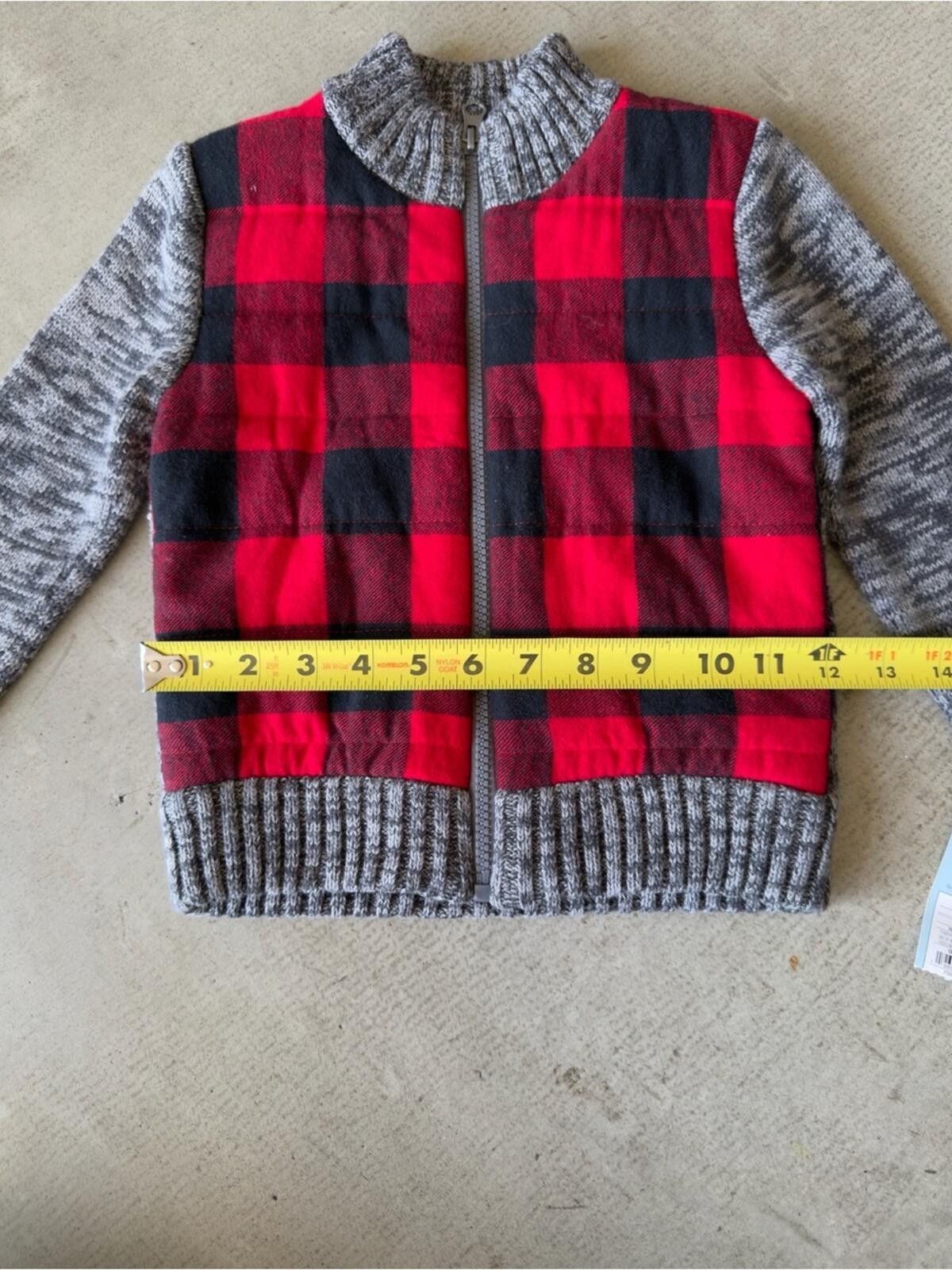 Other Cat & Jack / Buffalo Plaid Sherpa Jacket / Red Gray 2T Size US XXS / EU 40 - 11 Thumbnail
