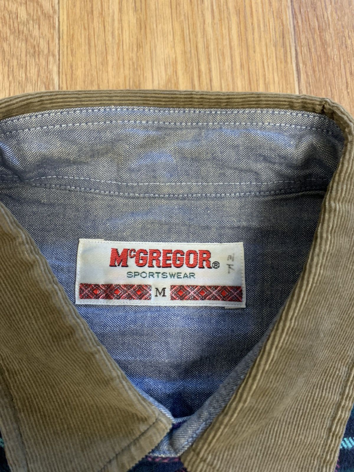 Vintage McGregor 90’s Plaid Tartan Flannel Shirt Corduroy Neck Size US M / EU 48-50 / 2 - 3 Thumbnail