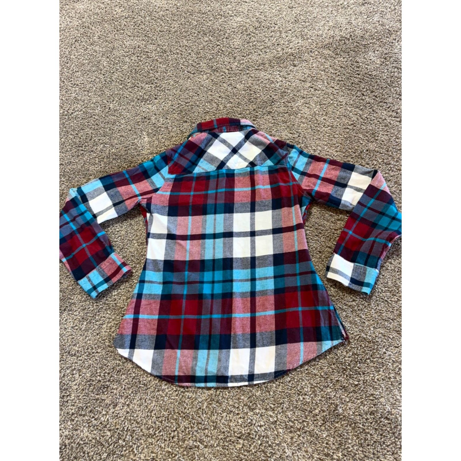 Vintage Shyanne Women's Shirt Small Plaid Red White Blue Long Sleeve Western Button-Up Collared Size S / US 4 / IT 40 - 7 Thumbnail