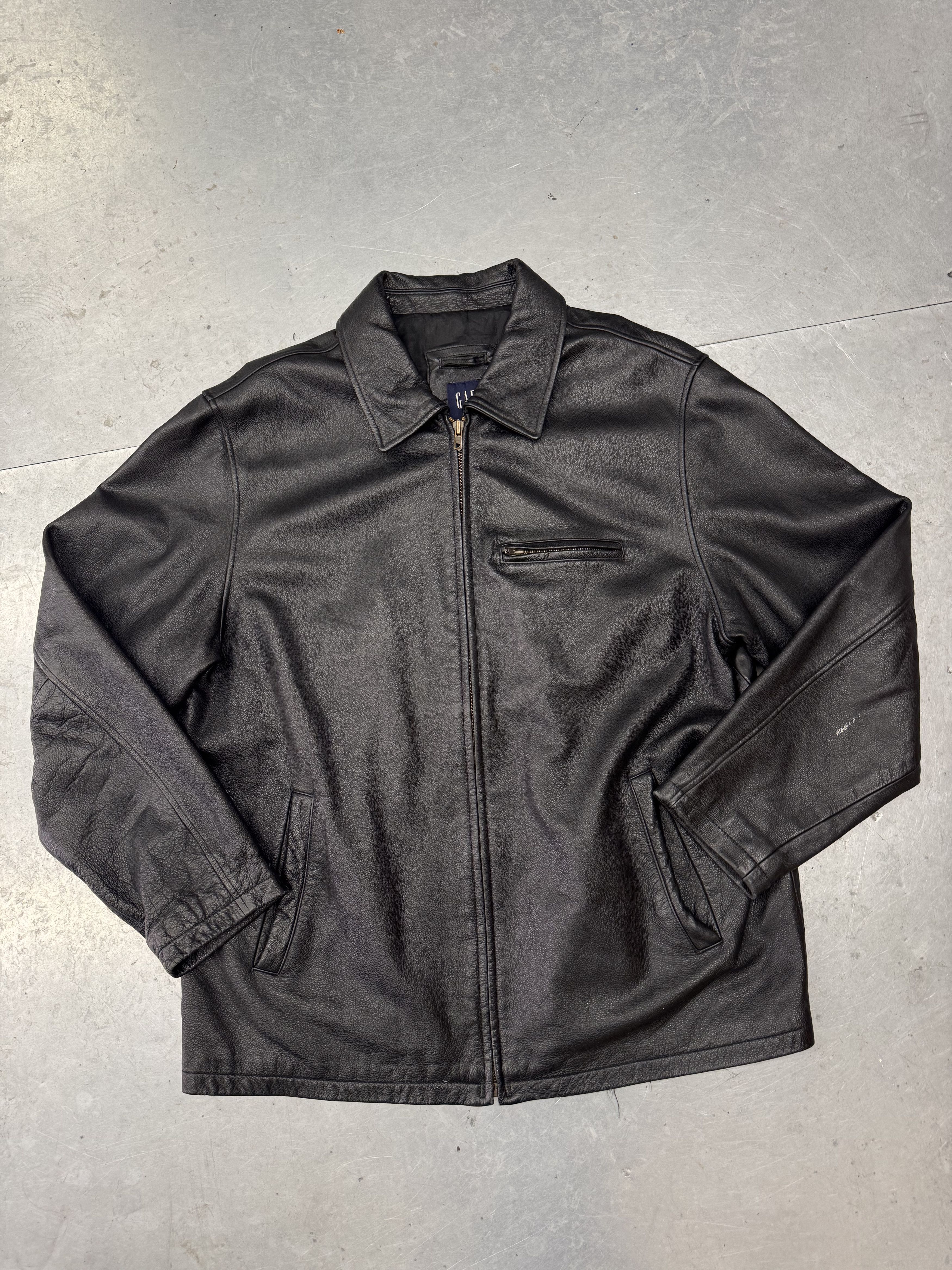 Gap Vintage Leather Jacket Size US XL / EU 56 / 4 - 2 Thumbnail
