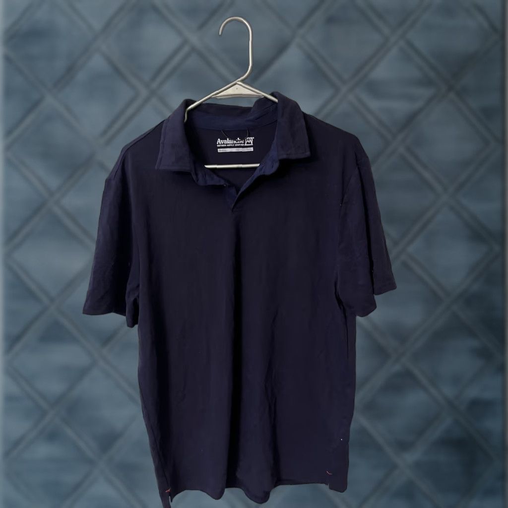 Avalanche Avalanche Polo Shirt Men M Blue Solid Short Sleeve Breathable Lightweight Quick Dry Golf Activewear Shirt Mens Polo Size US M / EU 48-50 / 2 - 1 Thumbnail