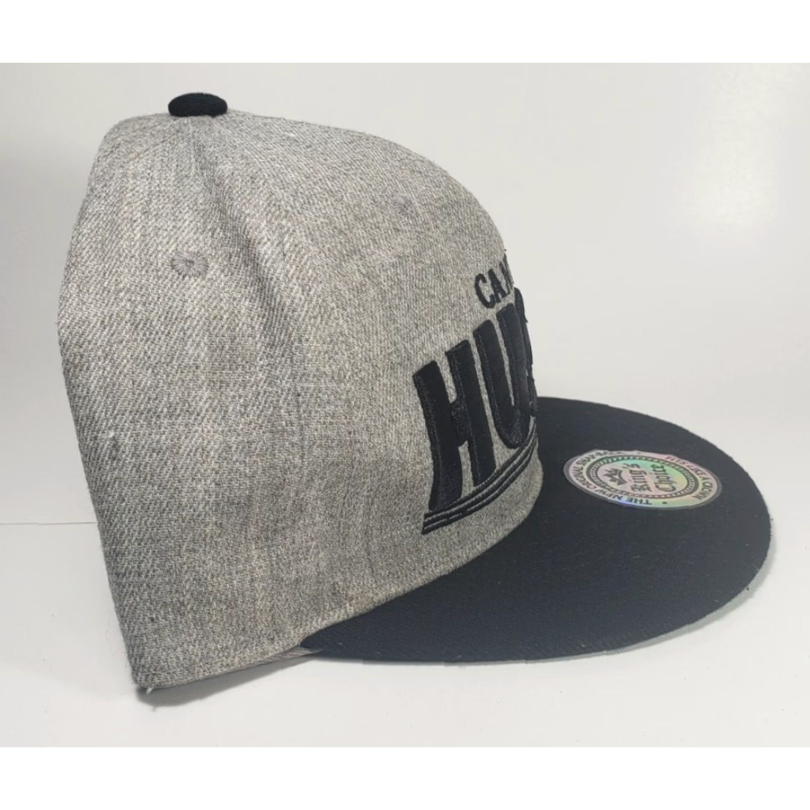 Logo 7 Kings Choice You Can't Knock The Hustle Black SnapBack Hat Basketball Logo Men's Adjustable Hat Size ONE SIZE - 2 Thumbnail