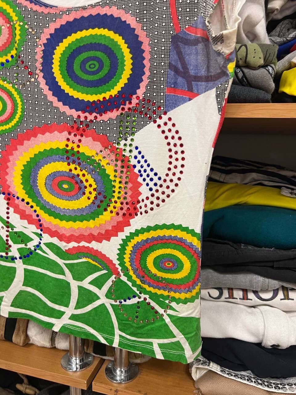 Moschino Vintage Moschino Multicolour Archive Crazy Pattern Tank Top Size M / US 6-8 / IT 42-44 - 5 Thumbnail