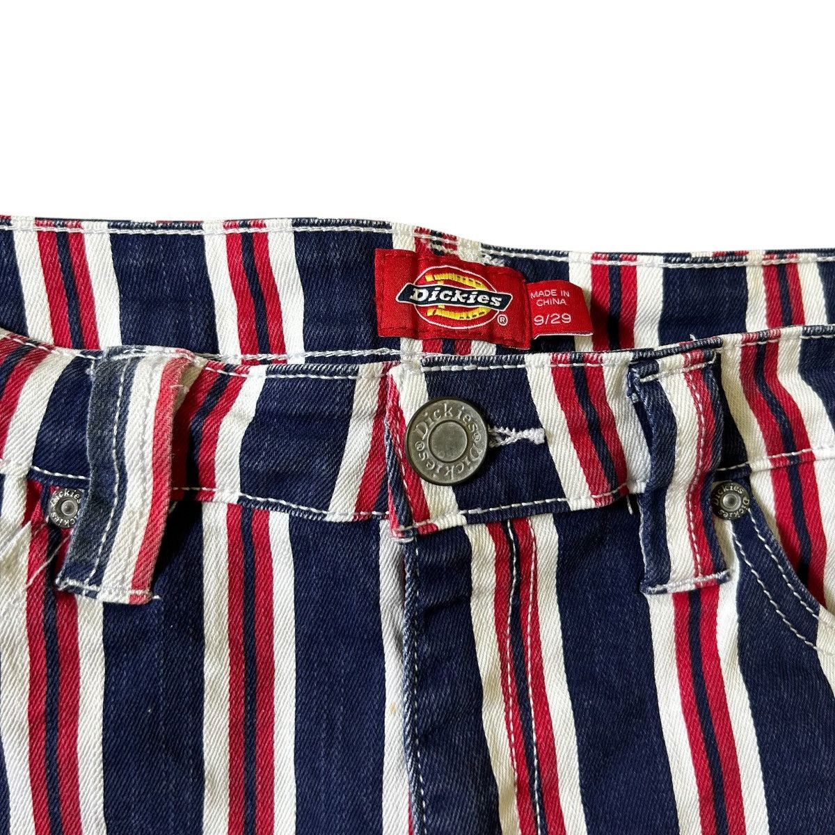 Dickies Vintage Y2K Dickies Striped Blue Red And White Short Size 28" / US 6 / IT 42 - 3 Thumbnail