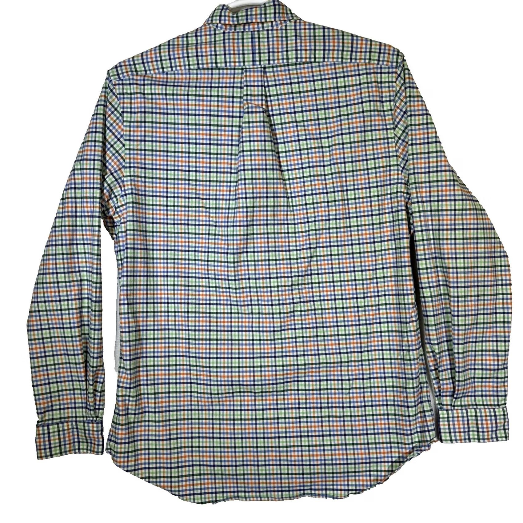 Ralph Lauren Ralph Lauren Shirt Mens XL Blue Green Orange Plaid Stretch Oxford Slim Fit Polo Shirts Polo Pony Embroidered Button-Down Classic Preppy Size US XL / EU 56 / 4 - 2 Thumbnail