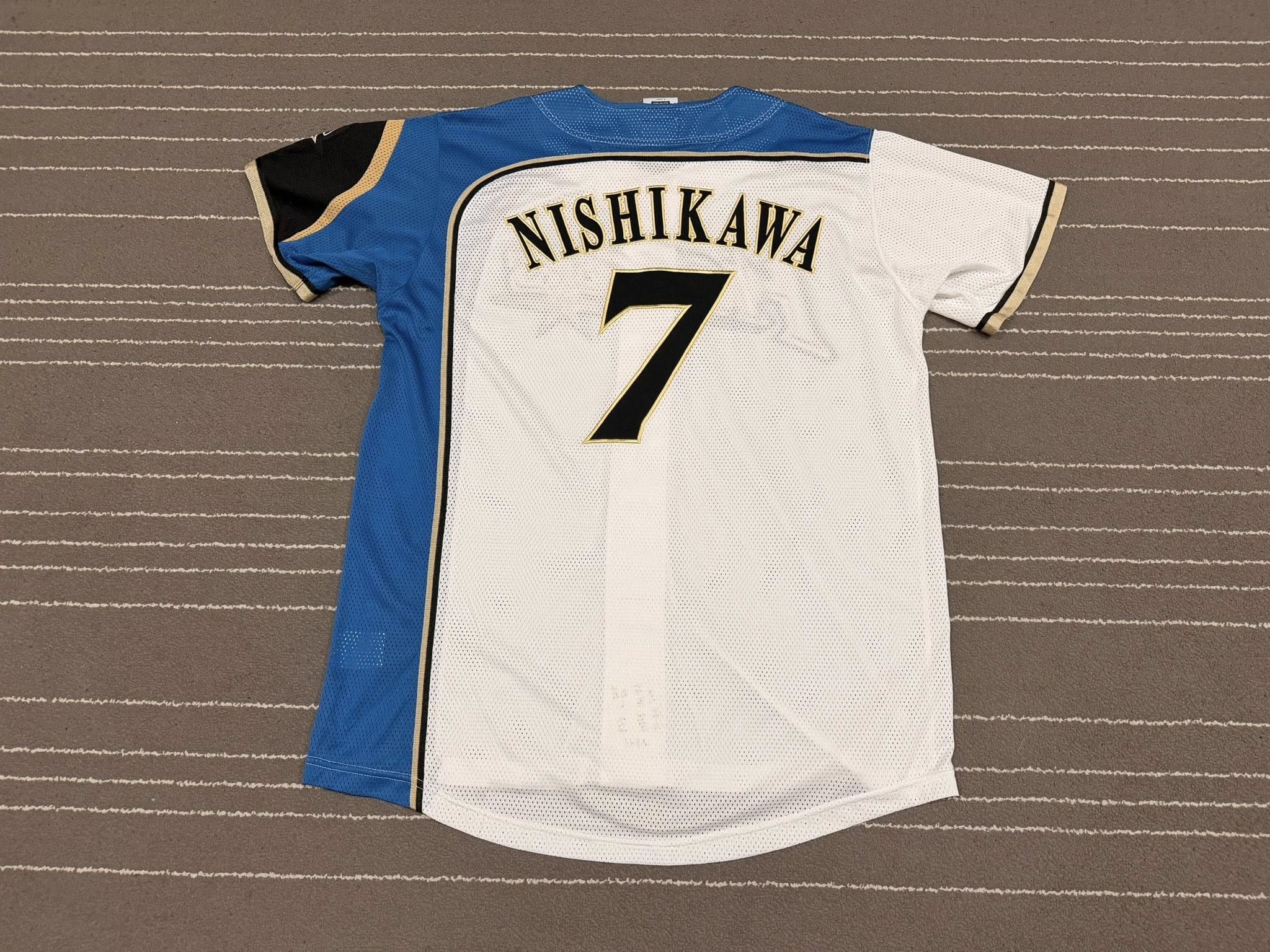 Mizuno MIZUNO Hokkaido Nippon ham FIGHTERS NISHIKAWA 7 M 3341 Size US M / EU 48-50 / 2 - 4 Thumbnail