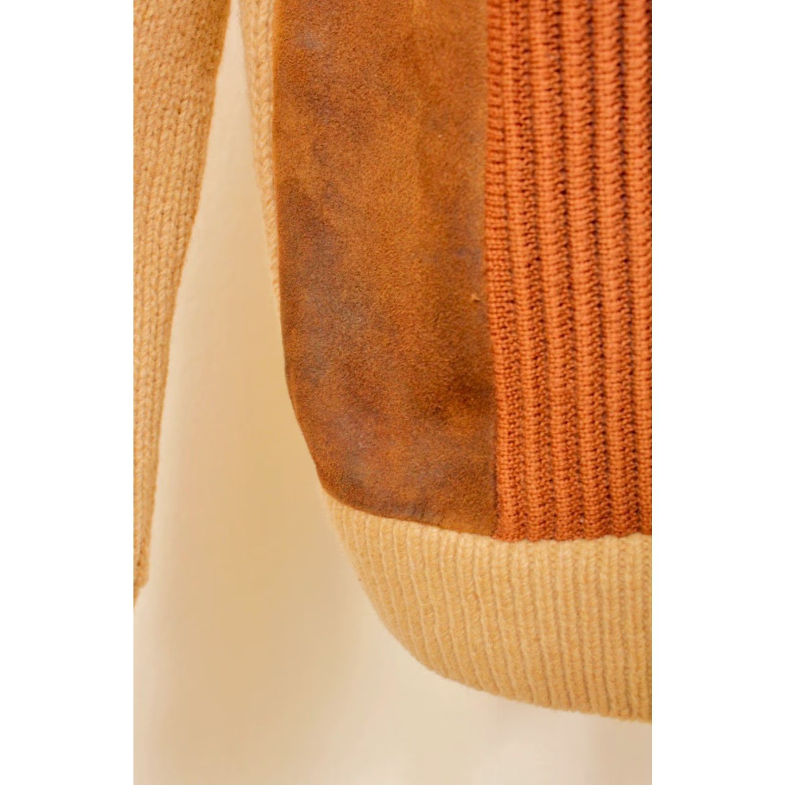 Vintage VINTAGE Roth-shire Wool Cardigan 1960s 50s 60s Orange Beige Sz L Mens Knit Sweater Size US L / EU 52-54 / 3 - 6 Thumbnail
