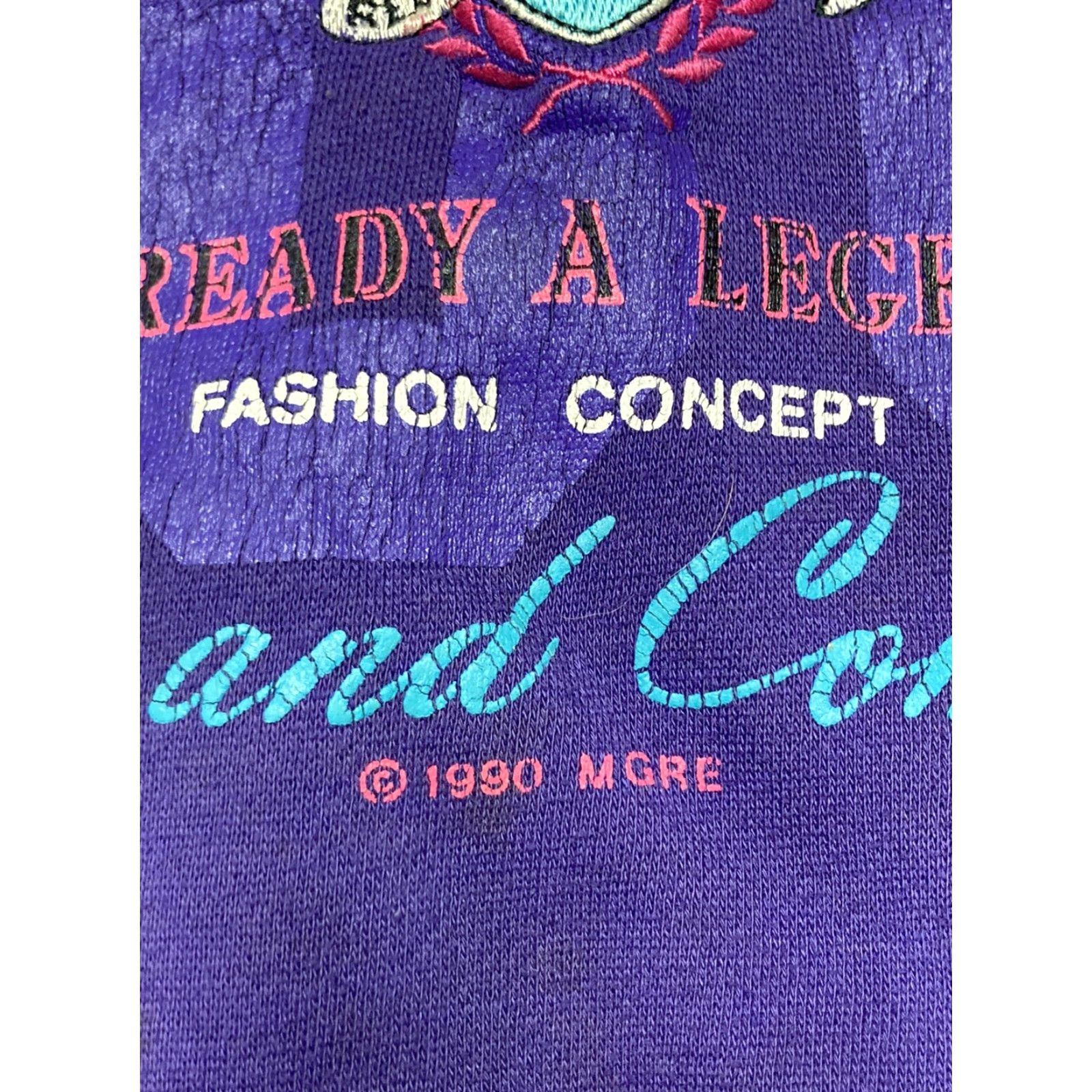 Vintage VINTAGE 90s graphic t shirt fashion network style 1990 already a legend adult XL Men Purple T-Shirt 90s Size US XL / EU 56 / 4 - 4 Thumbnail