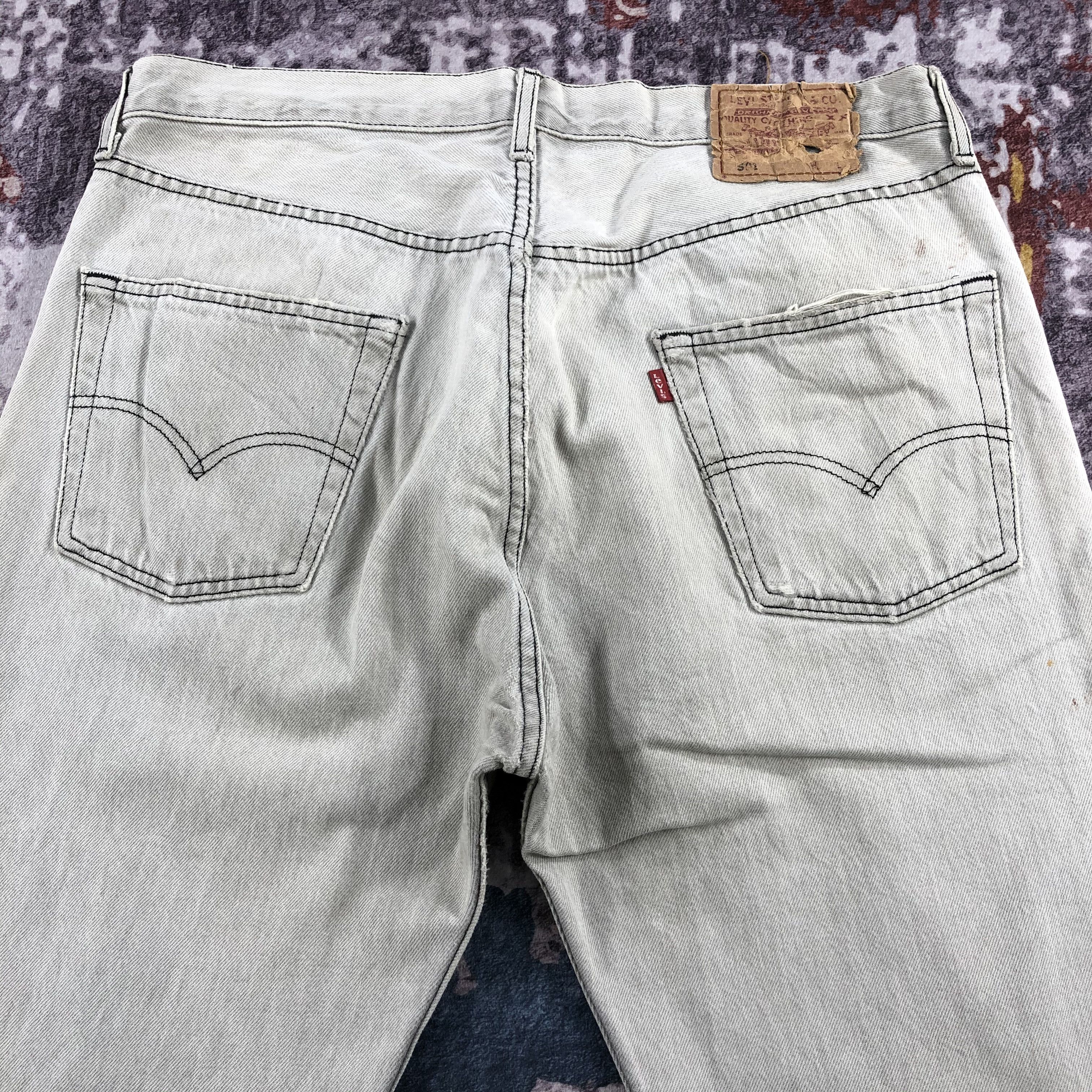 Levi's × Vintage 90s Vintage Ash Gray Levis 501 Jeans-JM2689 Size US 35 - 4 Thumbnail