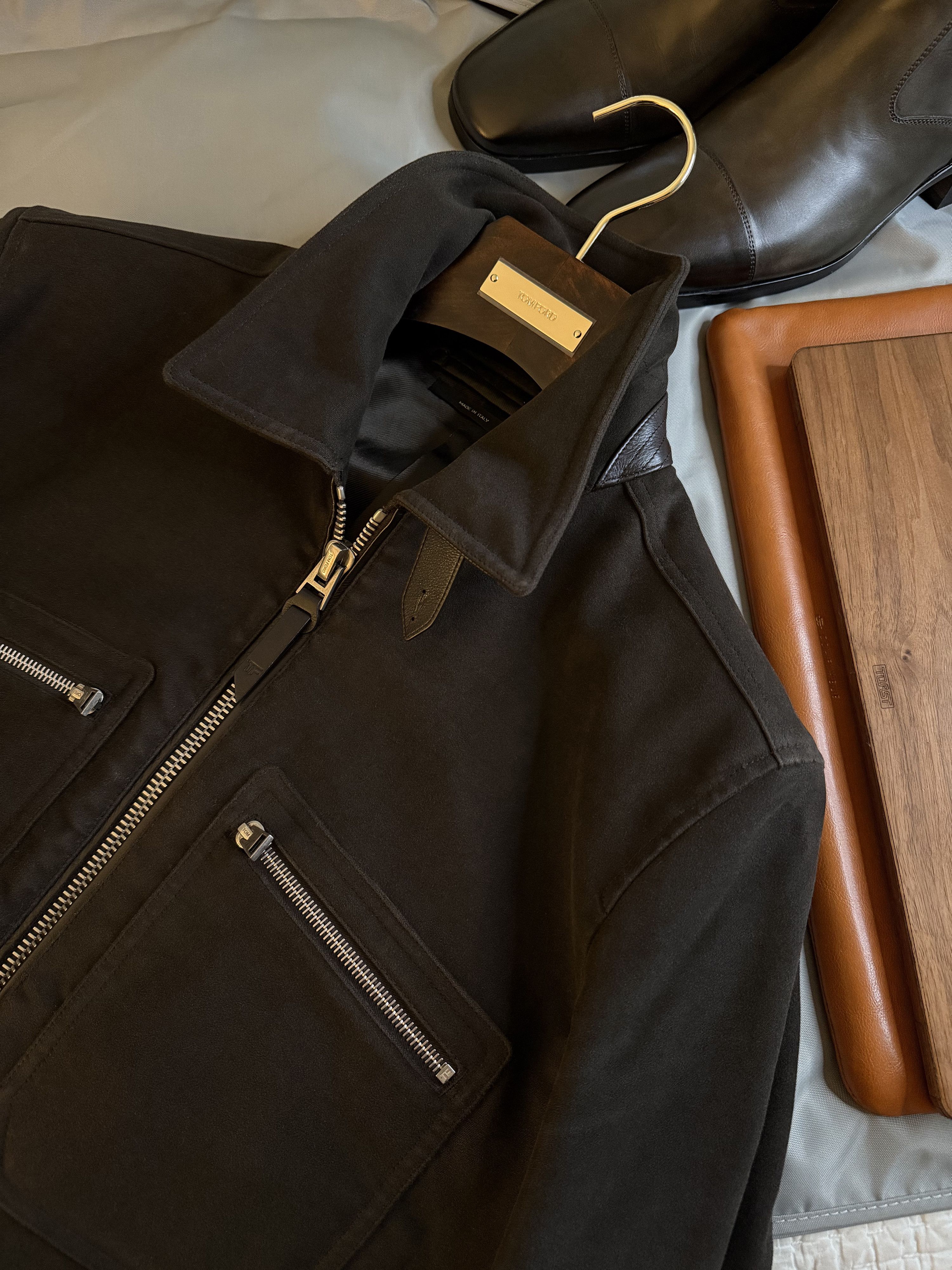 Tom Ford Best Dressed Very Rare $4,100 w/tax Moleskin Leather Jacket Size US M / EU 48-50 / 2 - 15 Thumbnail