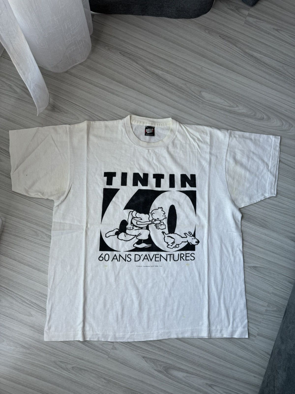 Cartoon Network × Vintage Tin Tin 60 ANS D'AVENTURES 90s vintage tee Size US L / EU 52-54 / 3 - 1 Thumbnail
