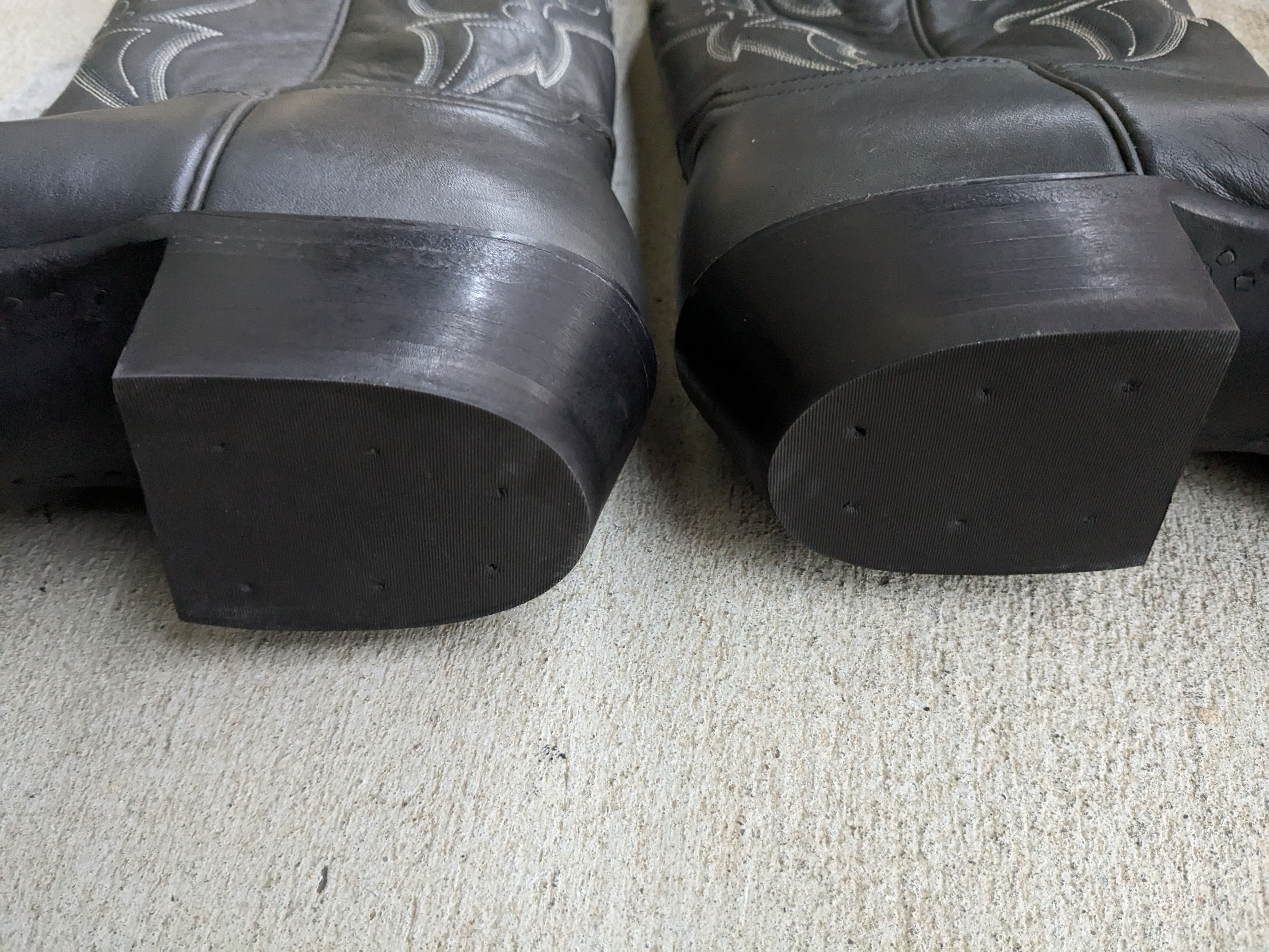 Nocona Nocona Cowboy Boots Gray 11.5 D Leather USA Black Size US 11.5 / EU 44-45 - 18 Thumbnail