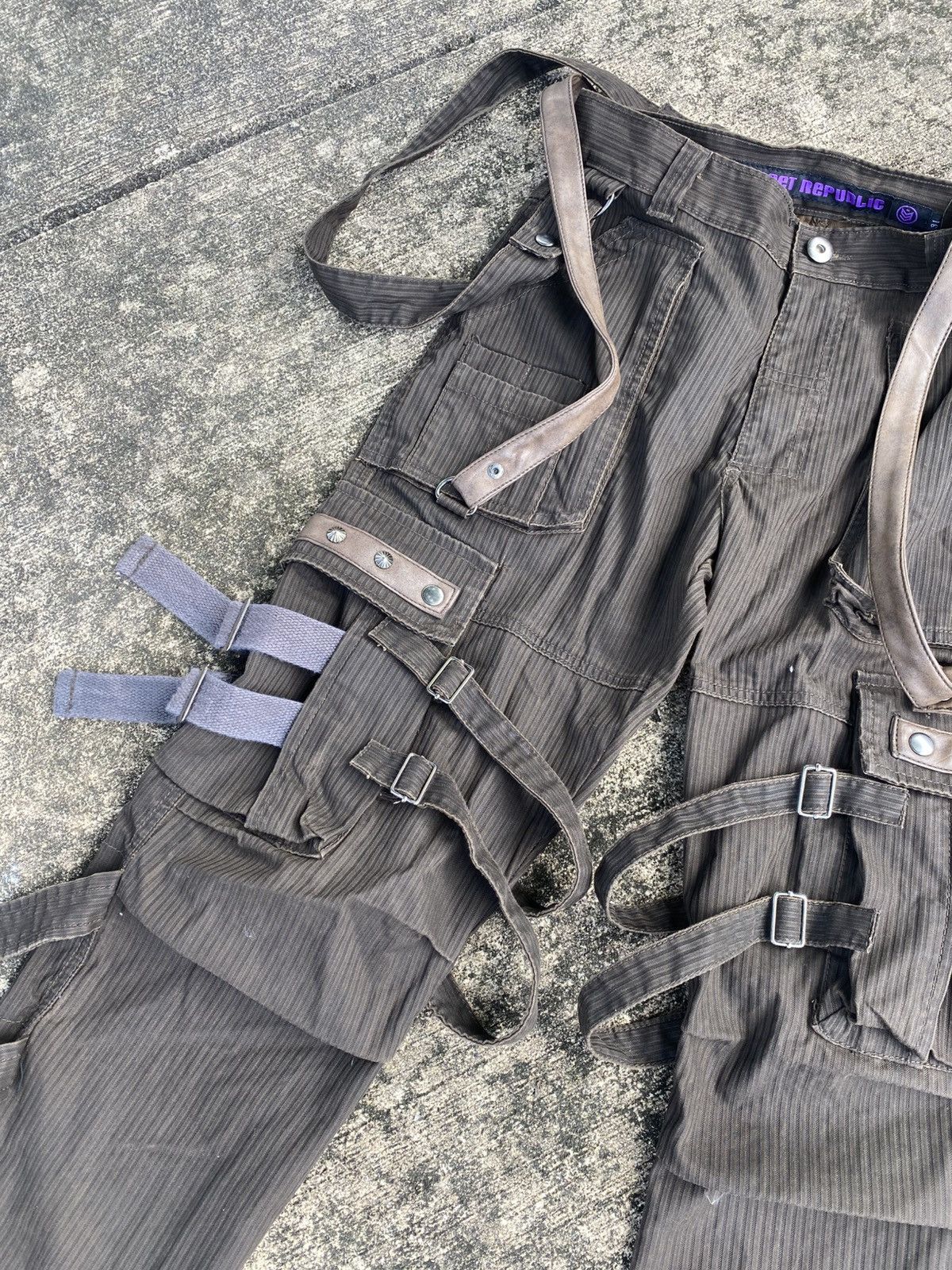If Six Was Nine Vintage Japanese Brands Street Republic Bondage Cargopants Size US 31 - 4 Thumbnail