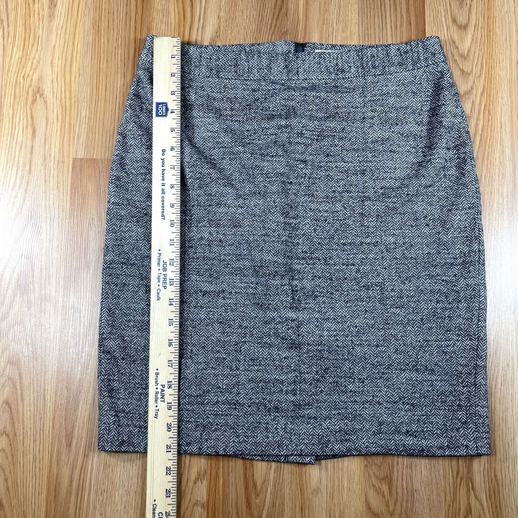 Ann Taylor Ann Taylor Loft Skirt Womens 8 Gray Wool Blend Straight Pencil Knee Length Lined Size 30" / US 8 / IT 44 - 2 Thumbnail
