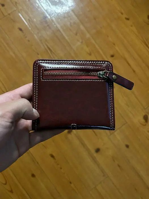 Japanese Brand × Vintage Y2K Leather Cross Wallet (burgundy) Size ONE SIZE - 3 Thumbnail