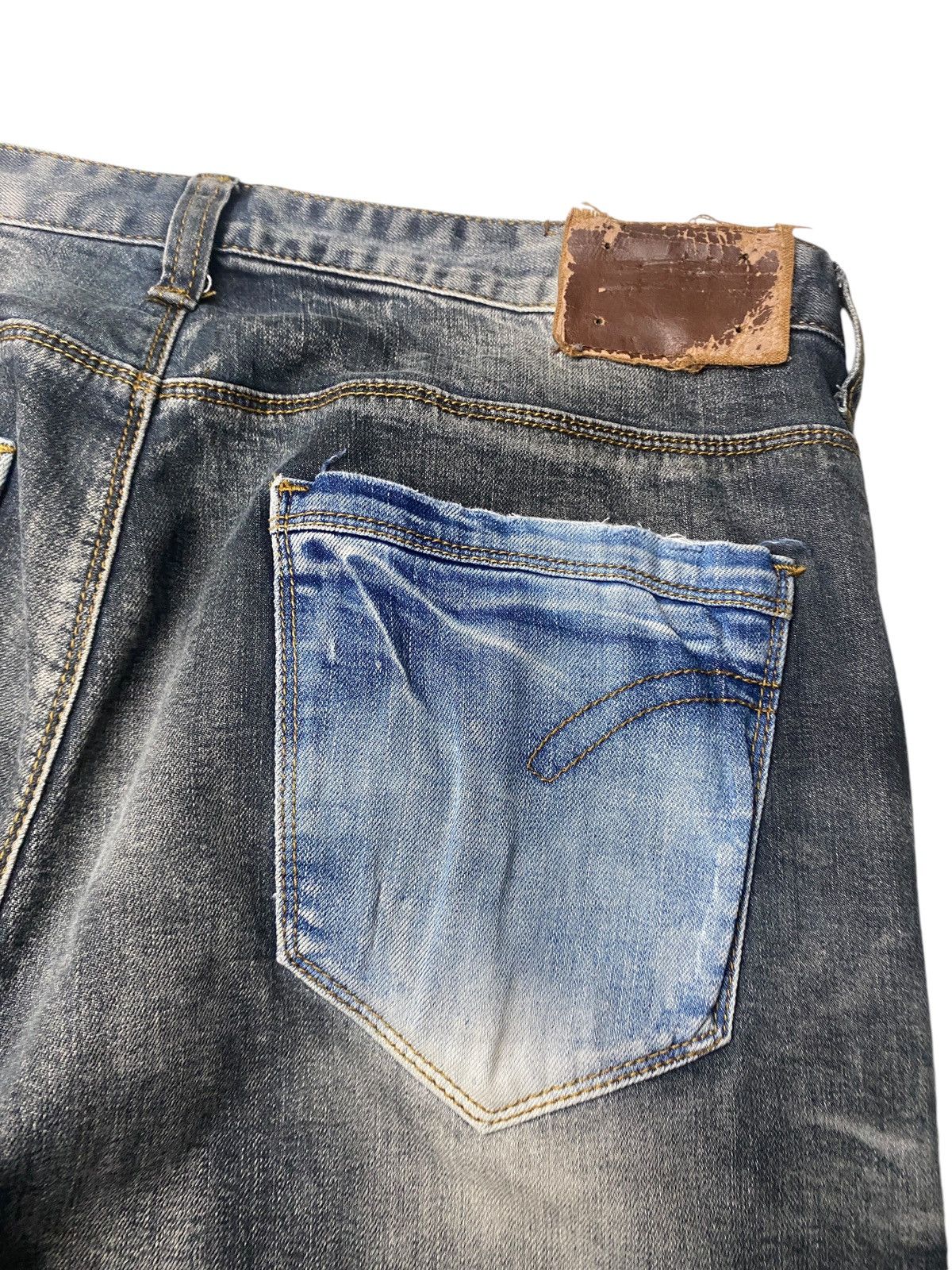 Hysteric Glamour 2000's Alex Rogan Patched Whiskered Washed Jeans Size US 35 - 8 Thumbnail