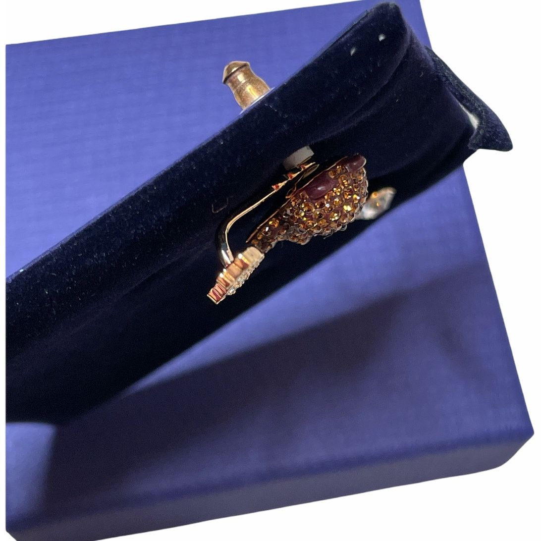 Swarovski Swarovski Line Friends Brown Skateboard Pierced Earrings Size ONE SIZE - 2 Thumbnail