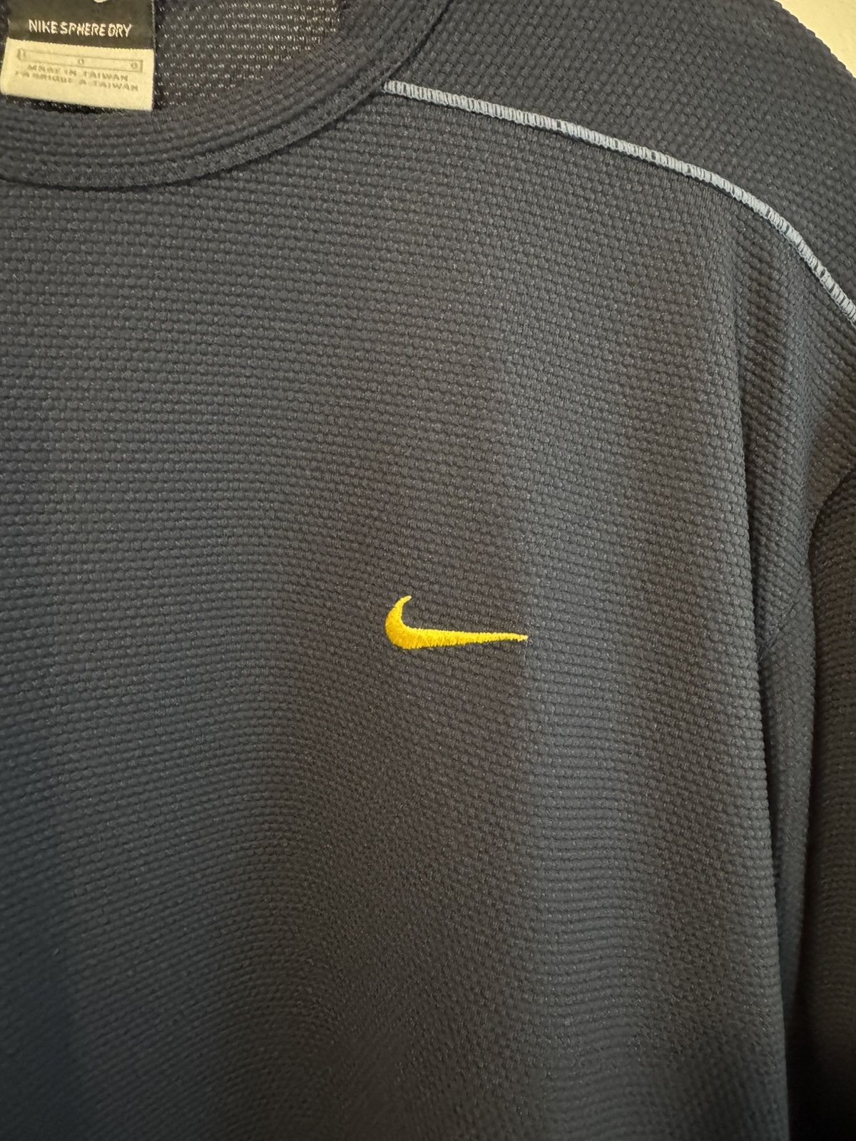 Nike Vintage Nike Yellow Swoosh Spheredry Longsleeve Size US L / EU 52-54 / 3 - 2 Thumbnail