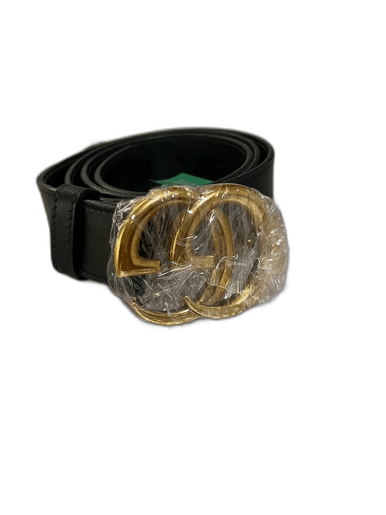 Gucci Gucci Double G Leather Belt with Gold Buckle Size ONE SIZE - 1 Thumbnail