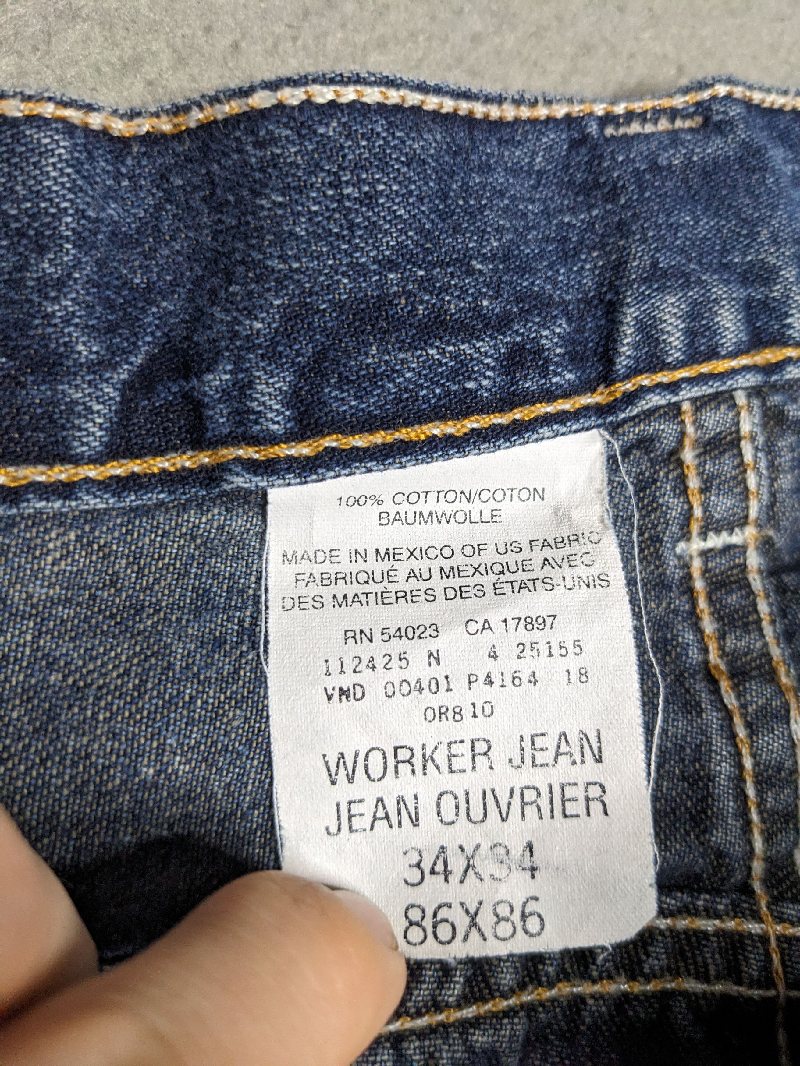 Gap VINTAGE Gap Worker Jeans 34x33 Denim Wide Leg Straight Y2K Size US 34 / EU 50 - 11 Thumbnail