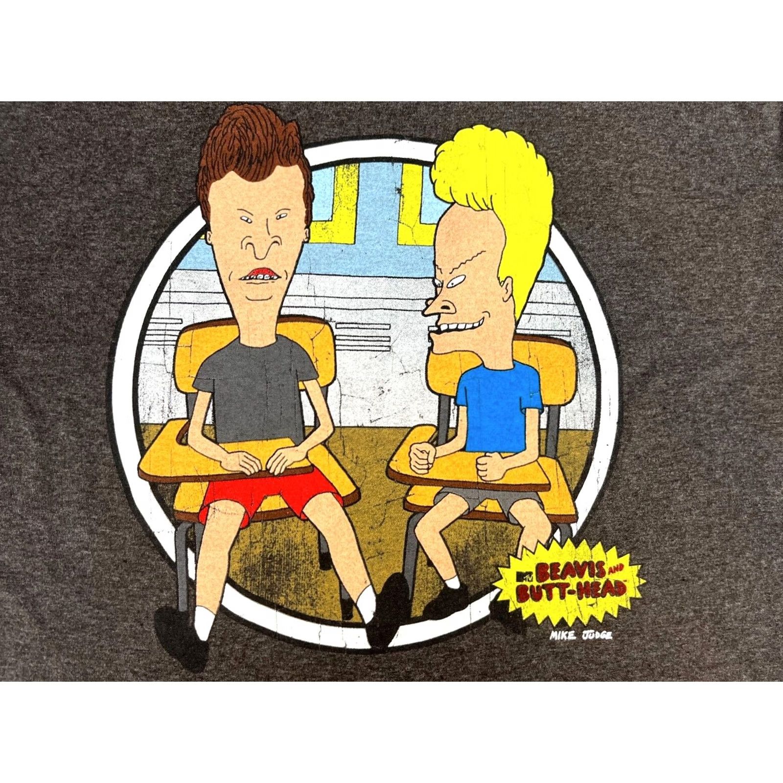 Vintage Beavis and Butt-Head T-Shirt MTv Unisex Adults Sz M Graphic Print Crew Neck Gray Short Sleeve Mike Judge 1990s Cartoon Rock Size US M / EU 48-50 / 2 - 3 Thumbnail