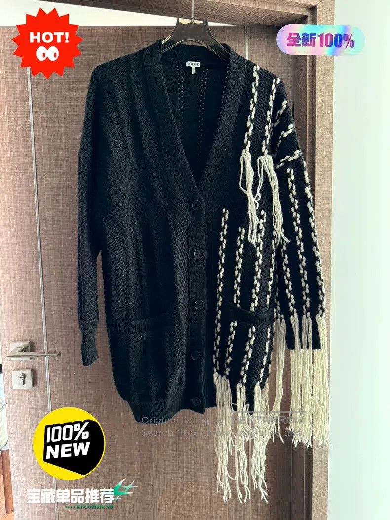 Loewe Loewe Open Front Knit Wool Sweater, 50% Wool + 46% Alpaca, Size S / US 4 / IT 40 - 1 Thumbnail