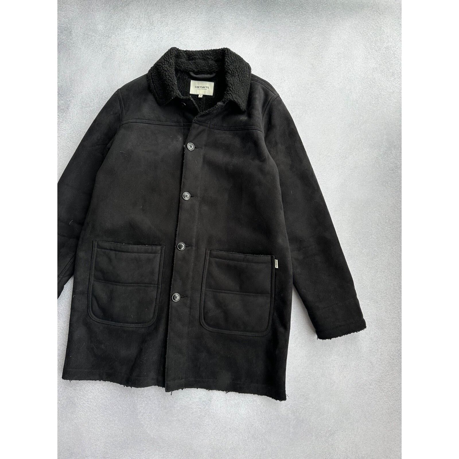 Carhartt Carhartt Women’s Stone Black Faux Sheepskin Coat Size XS / US 0-2 / IT 36-38 - 3 Thumbnail