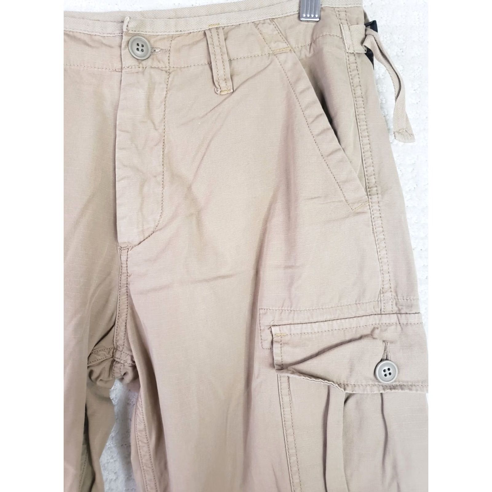 Lucky Brand Lucky Brand Pants Men 30x30 Tan Ripstop Cargo Pocket Straight Relaxed Mid Rise 30 In Beige Army Military 30x30 Casual Workwear Size US 30 / EU 46 - 5 Thumbnail