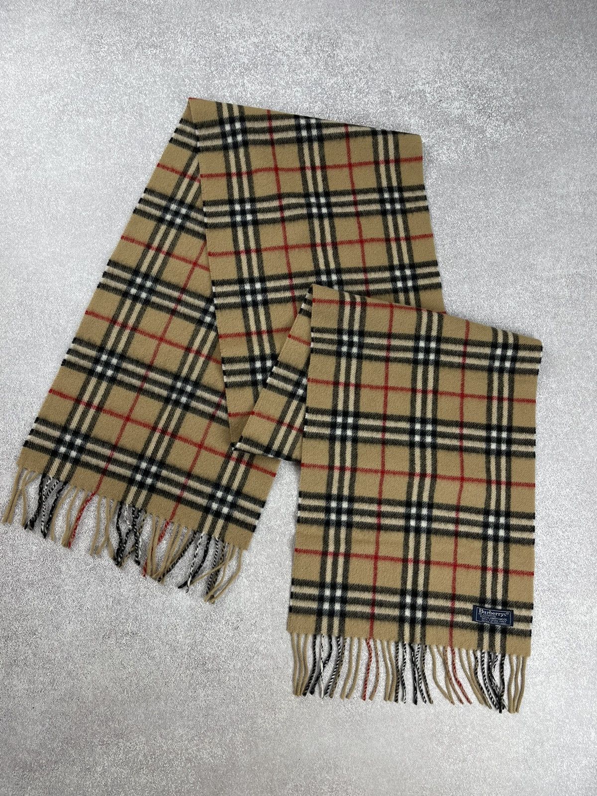 Burberry × Vintage Vintage Burberry Lambswool Scarf Muffler Novacheck Size ONE SIZE - 1 Thumbnail