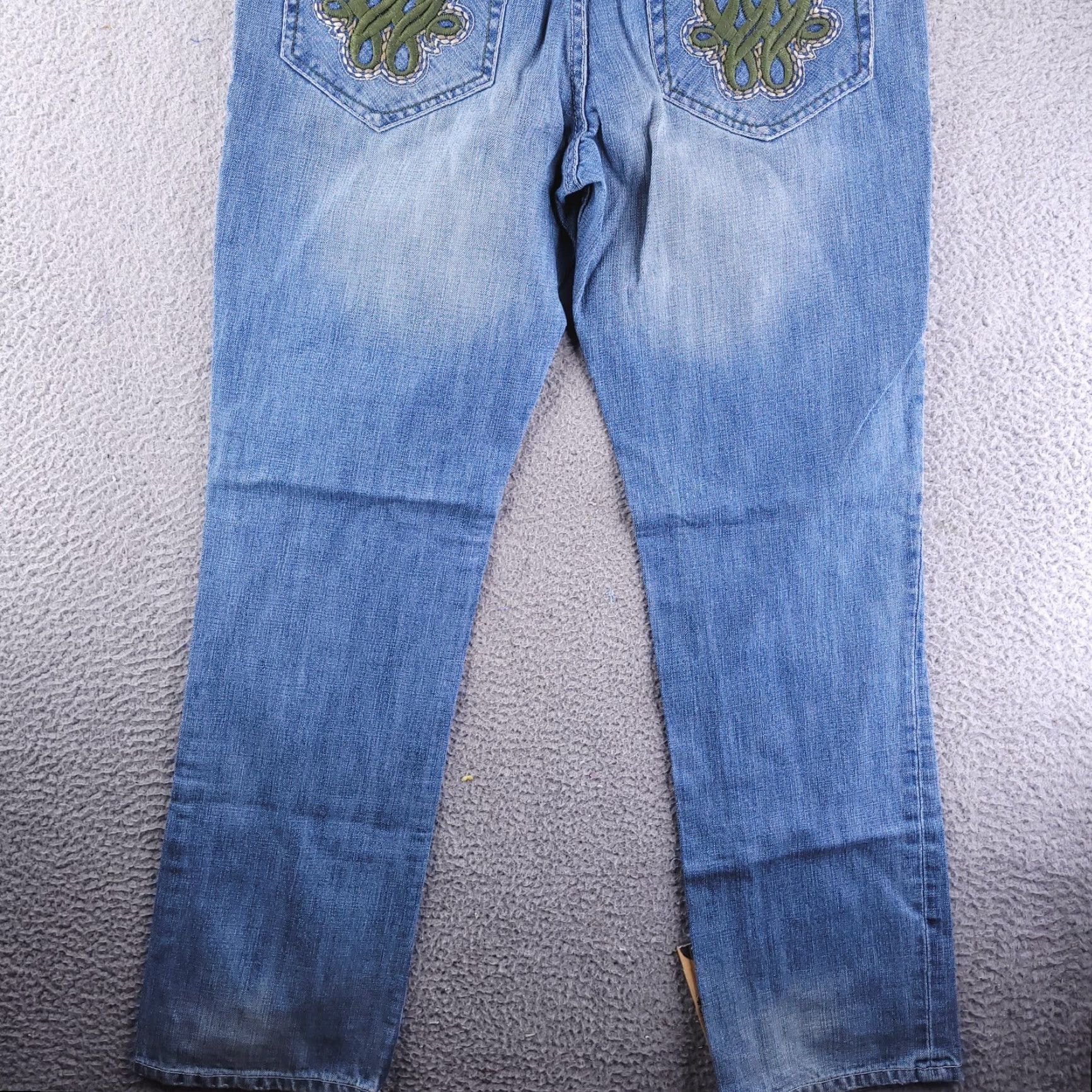 Denime Akoo Jeans Mens 34x33 Blue Denim Straight Fit Jeans Size US 34 / EU 50 - 2 Thumbnail