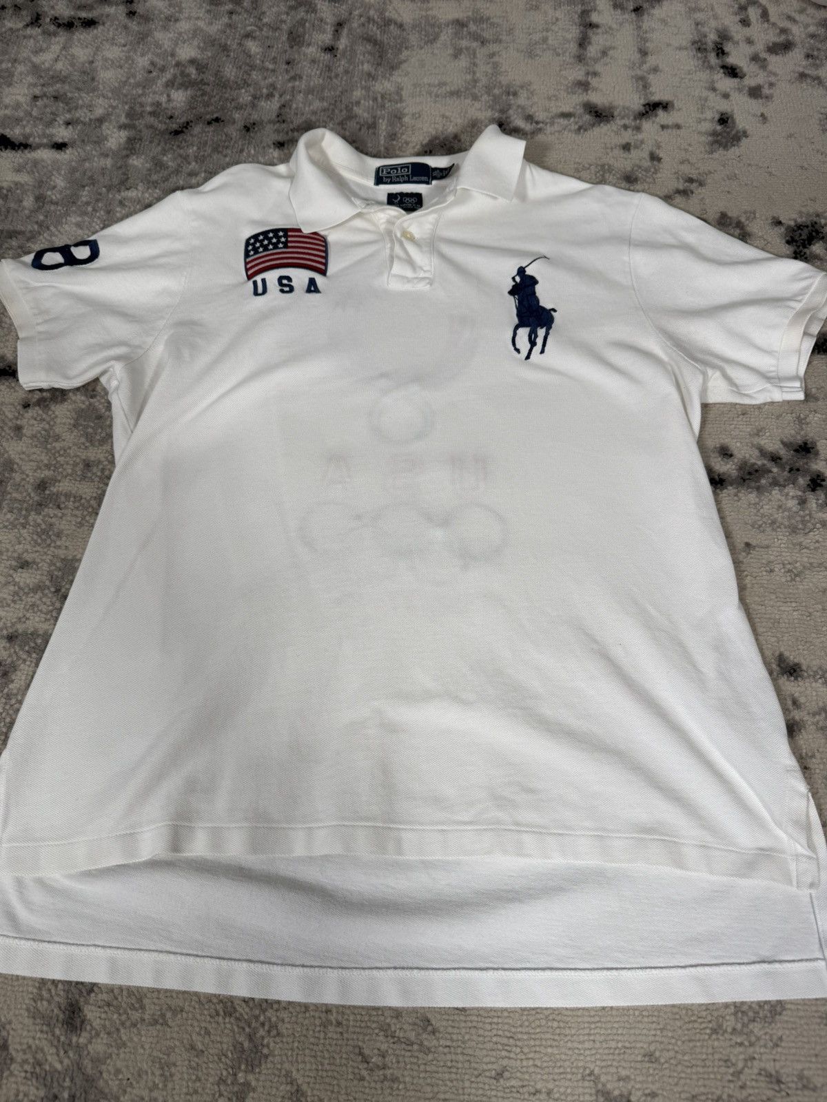 Polo Ralph Lauren Polo Ralph Lauren USA Bejing 2008 Olympics Polo Size US XL / EU 56 / 4 - 5 Thumbnail
