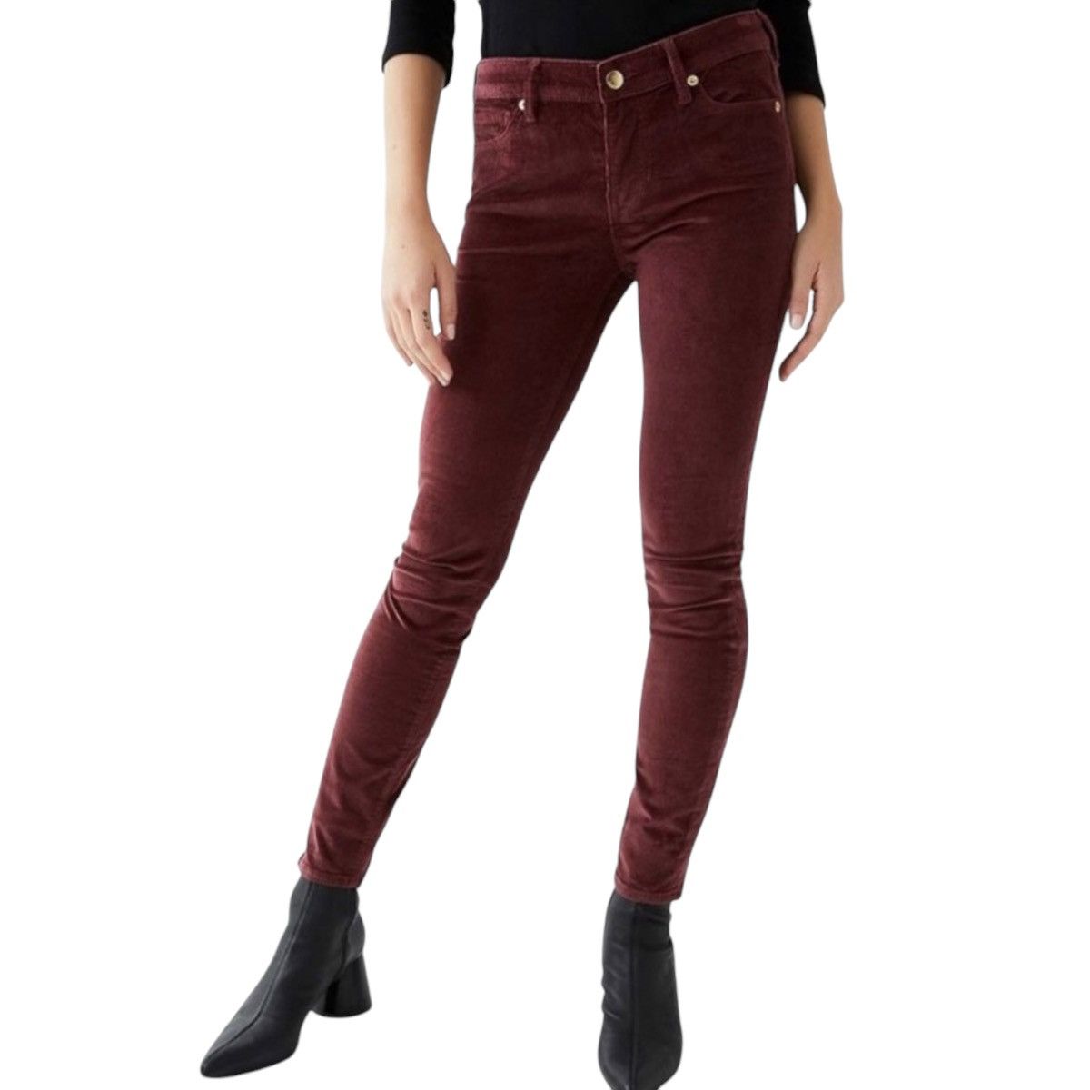 True Religion True Religion Red Halle Corduroy Skinny Jeans Size 30" / US 8 / IT 44 - 1 Thumbnail