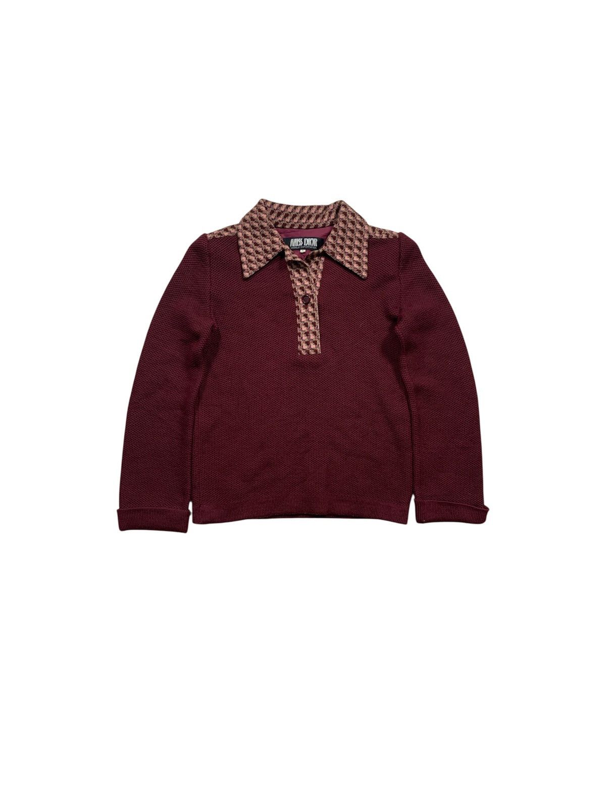 Dior MISS DIOR VINTAGE LONG SLEEVE POLO SWEATER Size S / US 4 / IT 40 - 1 Thumbnail