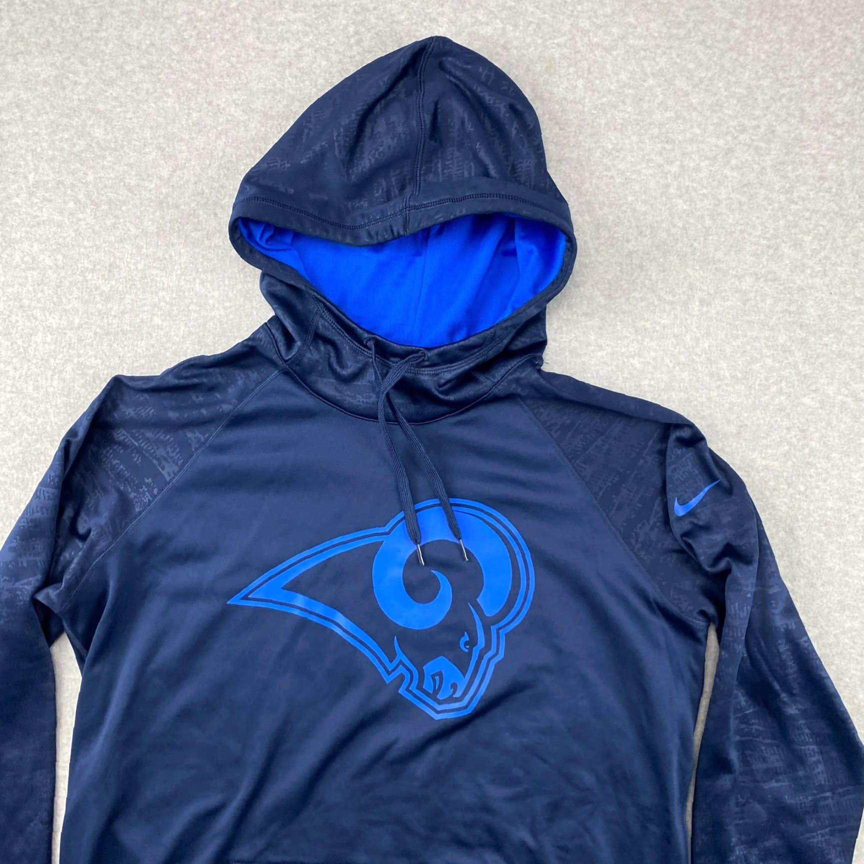 Nike Nike Hoodie Womens XL Blue NFL Los Angeles Rams Dri Fit Pullover Thumbholes Size XL / US 12-14 / IT 48-50 - 2 Thumbnail