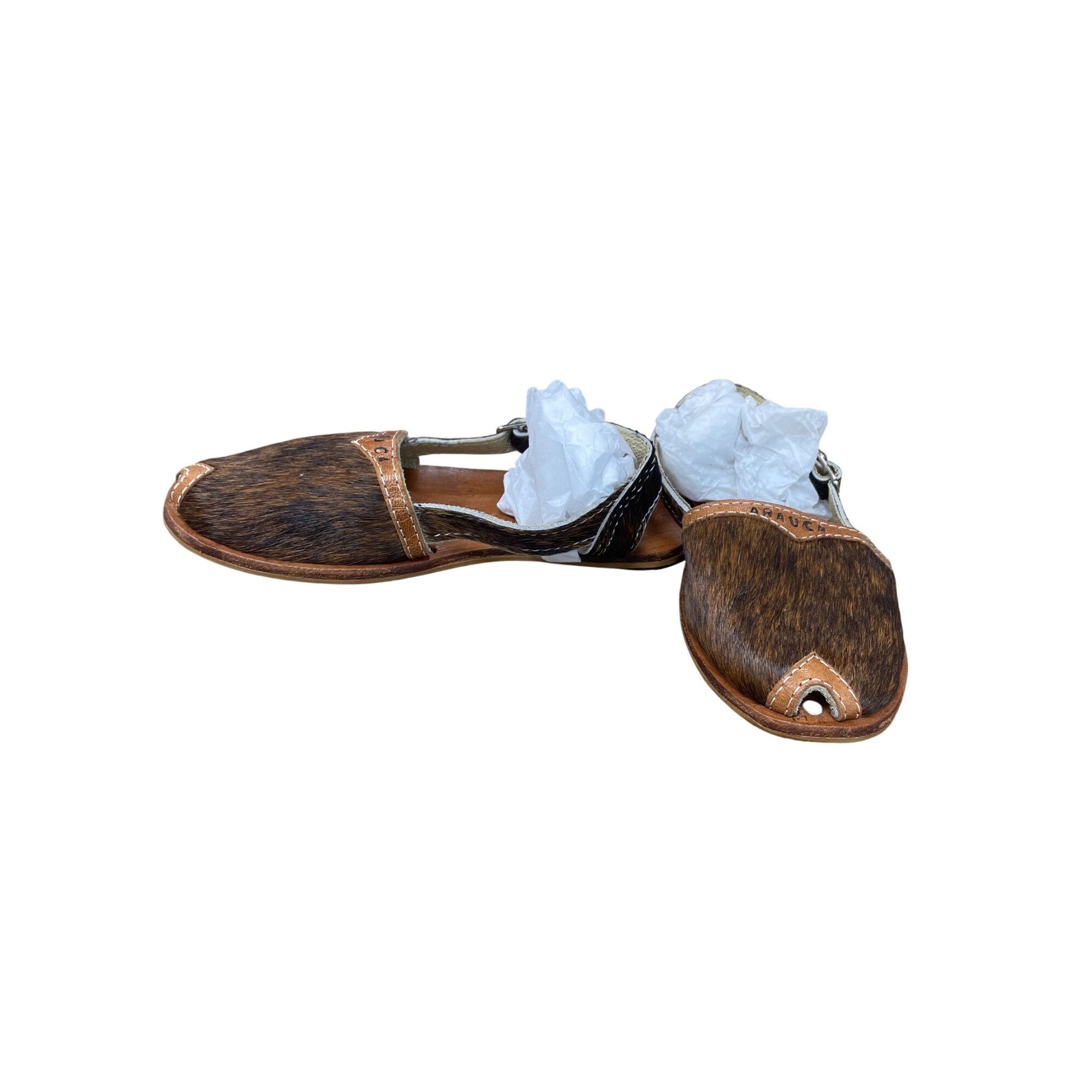 Other Arauca Cowhide hurache wms brown handmade leather sandals Sz Size US 5.5 / IT 35.5 - 2 Thumbnail