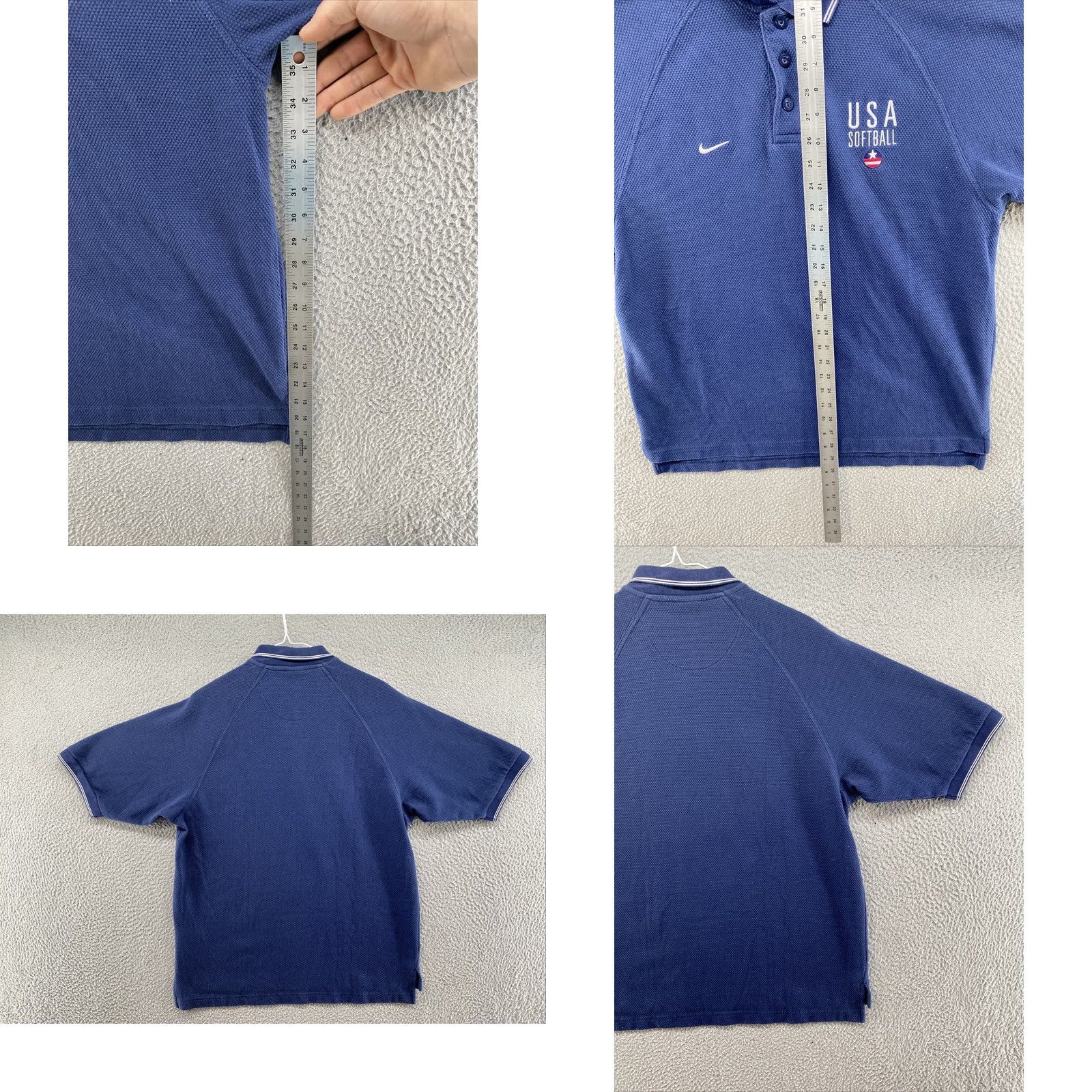Nike VINTAGE Nike Team USA Polo Shirt Mens Short Sleeve Embroidered Logo Blue Medium Polo Shirt USA Logo Nike Team USA Mens Medium Polo Shirt Size US M / EU 48-50 / 2 - 8 Thumbnail