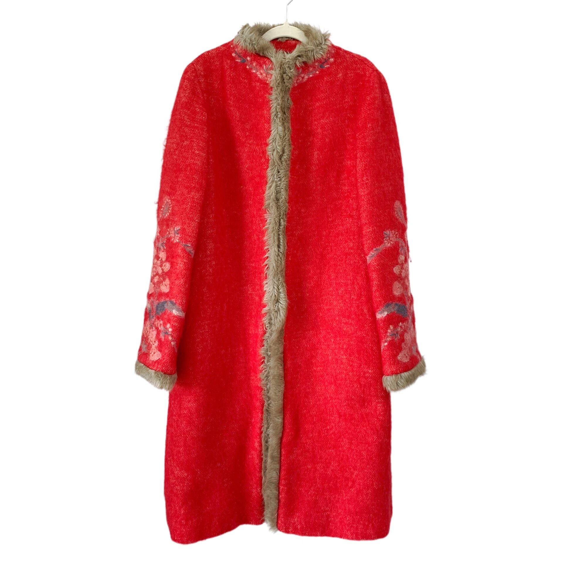 Vivienne Tam Vivienne Tam Red Wool Embroidered Coat Size M / US 6-8 / IT 42-44 - 1 Thumbnail