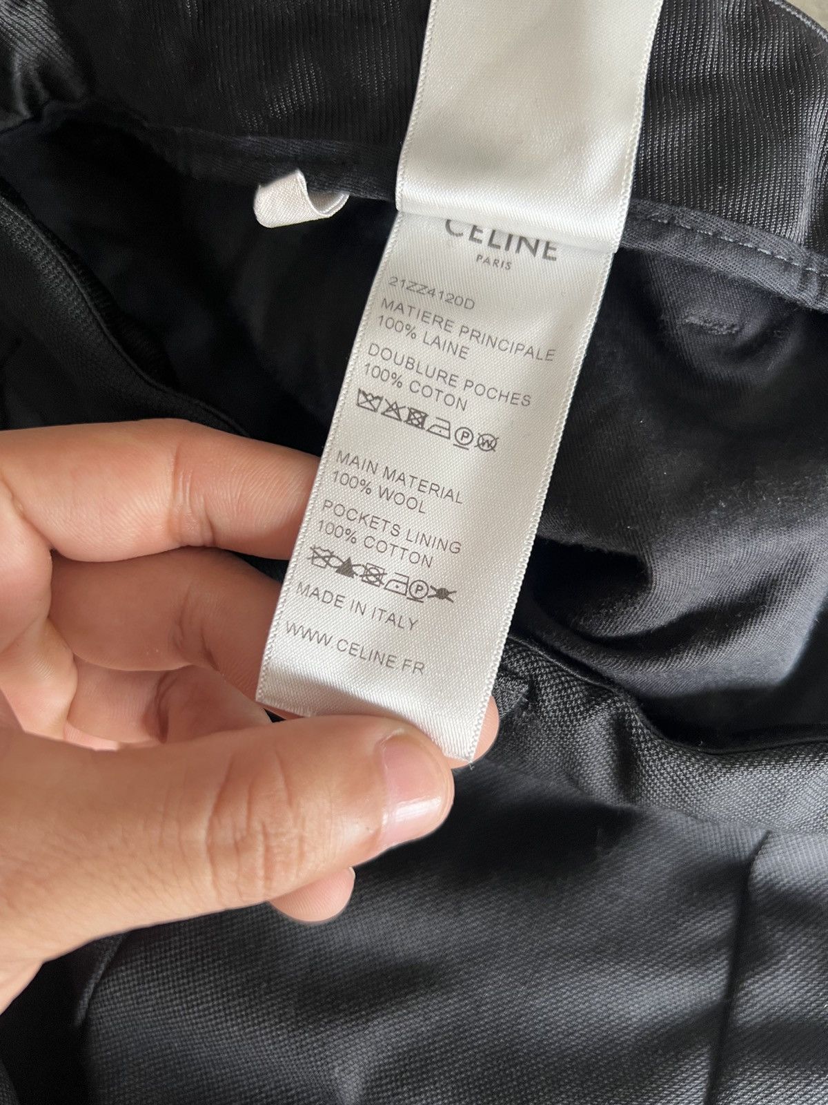 Celine Celine - Hedi Slimane S/S19 Wool Front Band Trouser Size 28" / US 6 / IT 42 - 13 Thumbnail