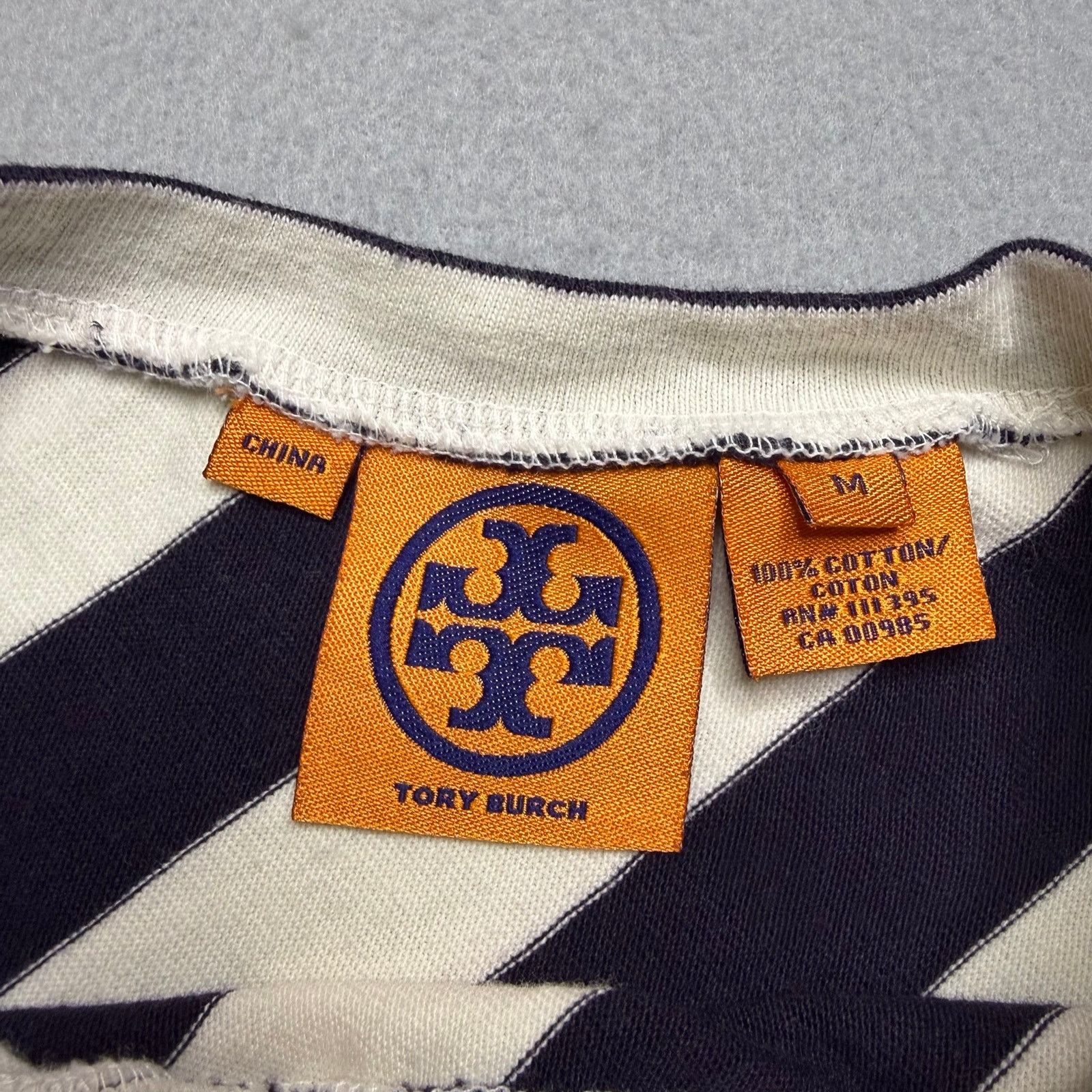 Tory Burch Tory Burch Women’s Medium Navy White Striped Tunic Top Size M / US 6-8 / IT 42-44 - 3 Thumbnail