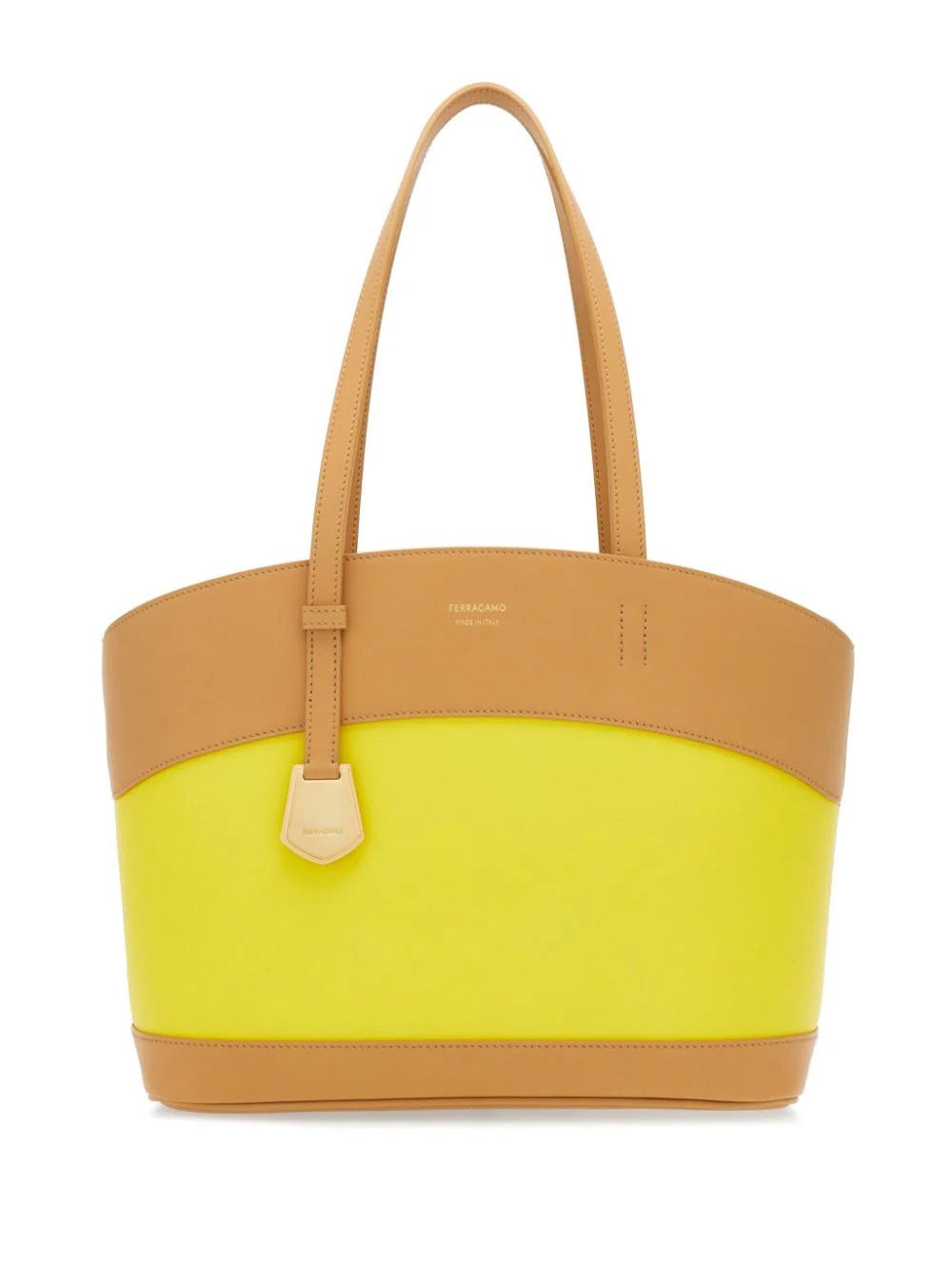 Salvatore Ferragamo o1s1rm0924 Size: OS / Charming Tote Bag in Yellow/Brown Size ONE SIZE - 1 Thumbnail