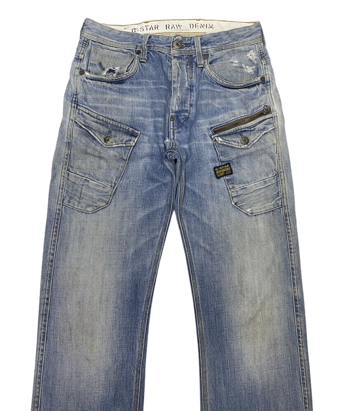 G-Star × Hysteric Glamour RARE🔥G STAR RAW DENIM MULTI POCKET DISTRESSED DENIM JEANS Size US 30 / EU 46 - 2 Thumbnail