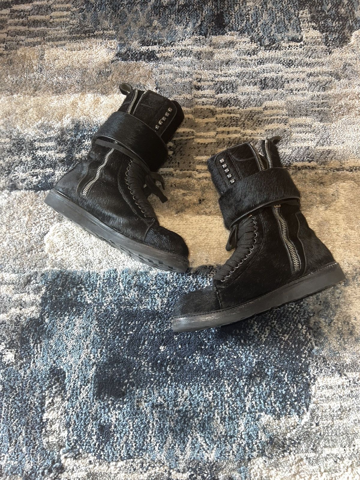 Rick Owens FW13 Plinth Pony Hair ブーツ Rick Owens FW13 Plinth Pony Hair Boots 41 | eBay