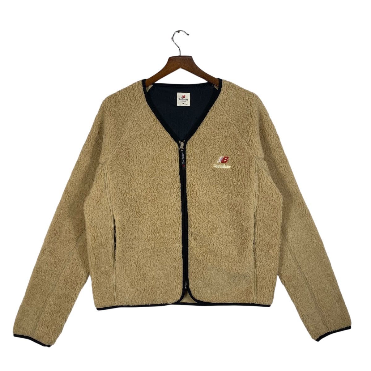 New Balance New Balance Fleece Sherpa Zipper Jacket M Size Brown Colour Size US M / EU 48-50 / 2 - 1 Thumbnail